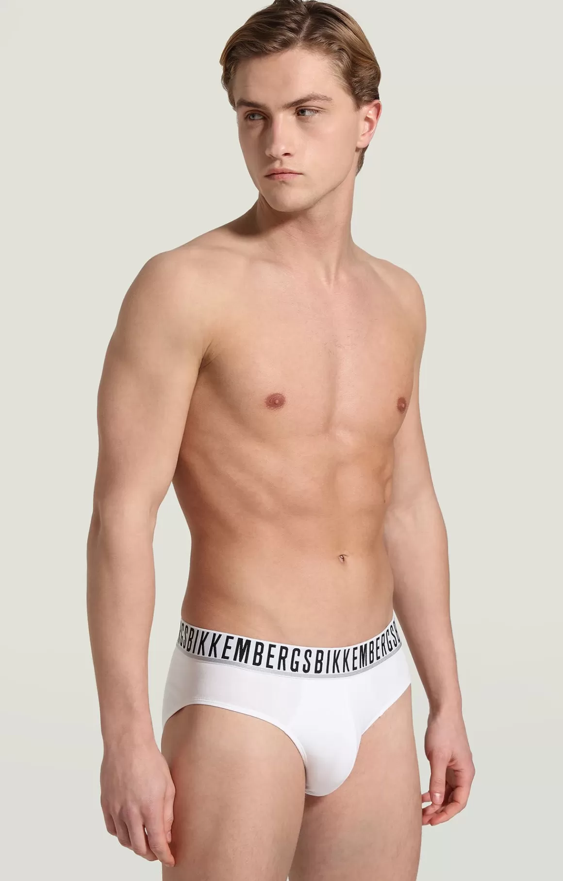 Slips^Bikkembergs 2-pack Men's Briefs In Stretch Cotton white