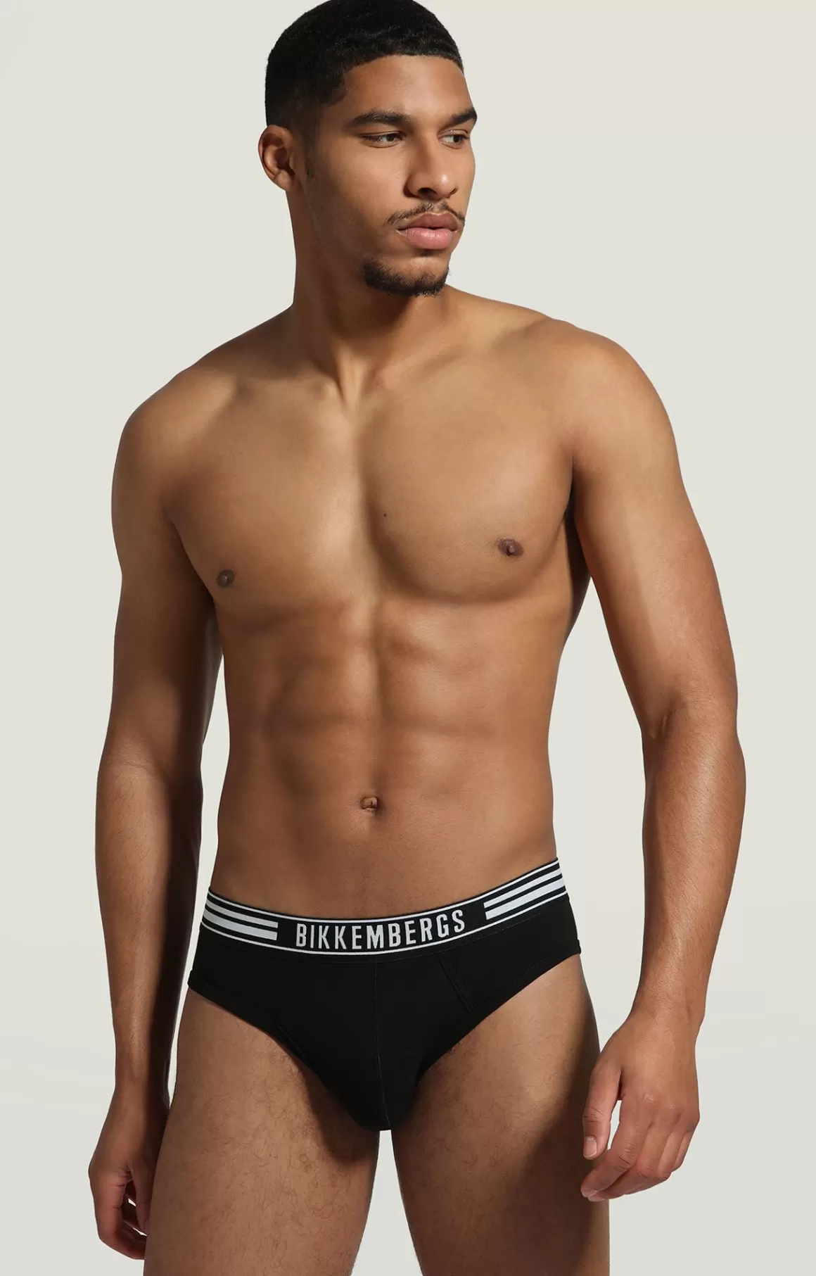 Slips^Bikkembergs 2-pack Men's Briefs With Stripes black