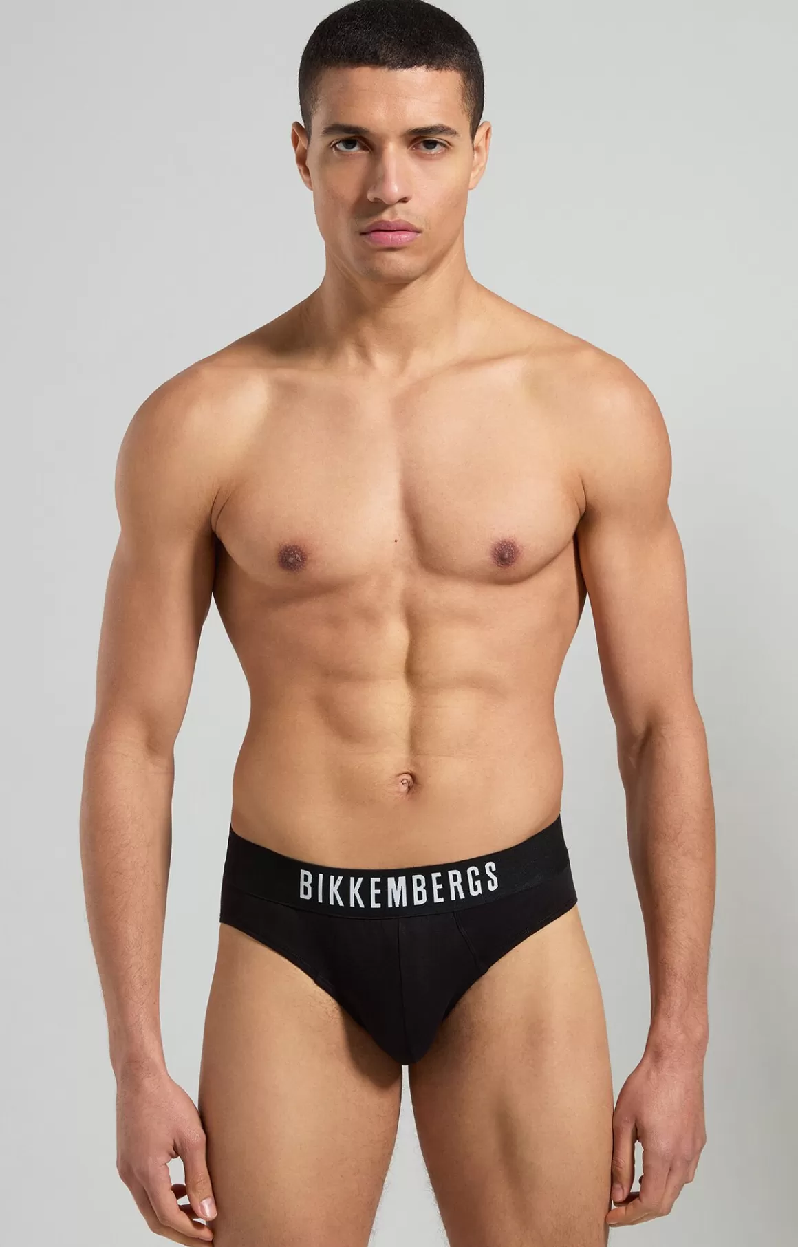 Slips^Bikkembergs 2-pack Men's High-waisted Men's Briefs black