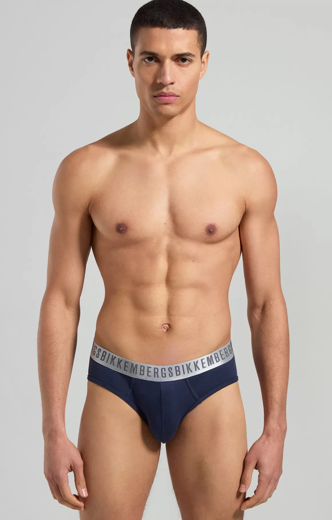 Slips^Bikkembergs 2-pack Silver Men's Briefs navy