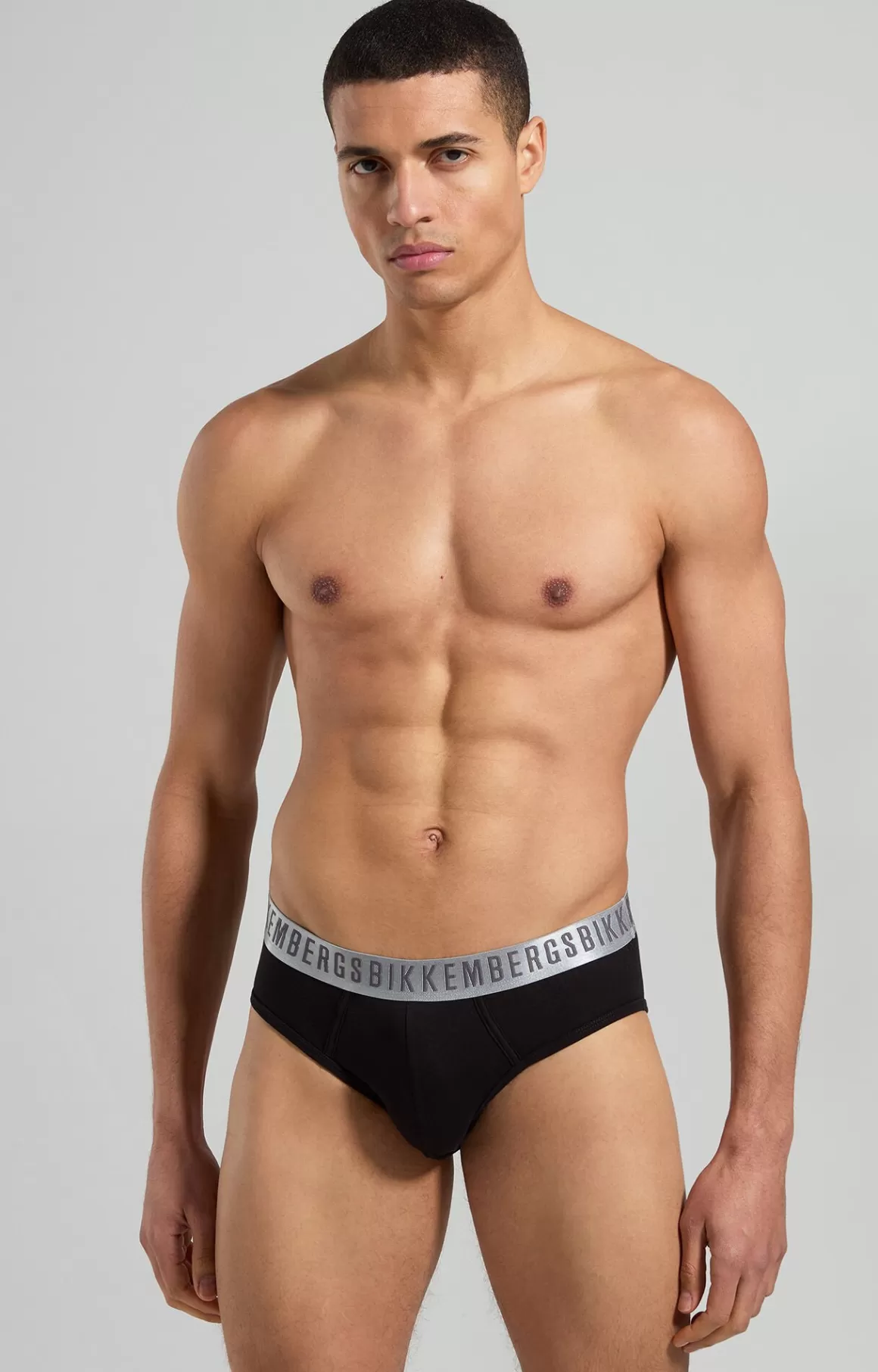 Slips^Bikkembergs 2-pack Silver Men's Briefs black