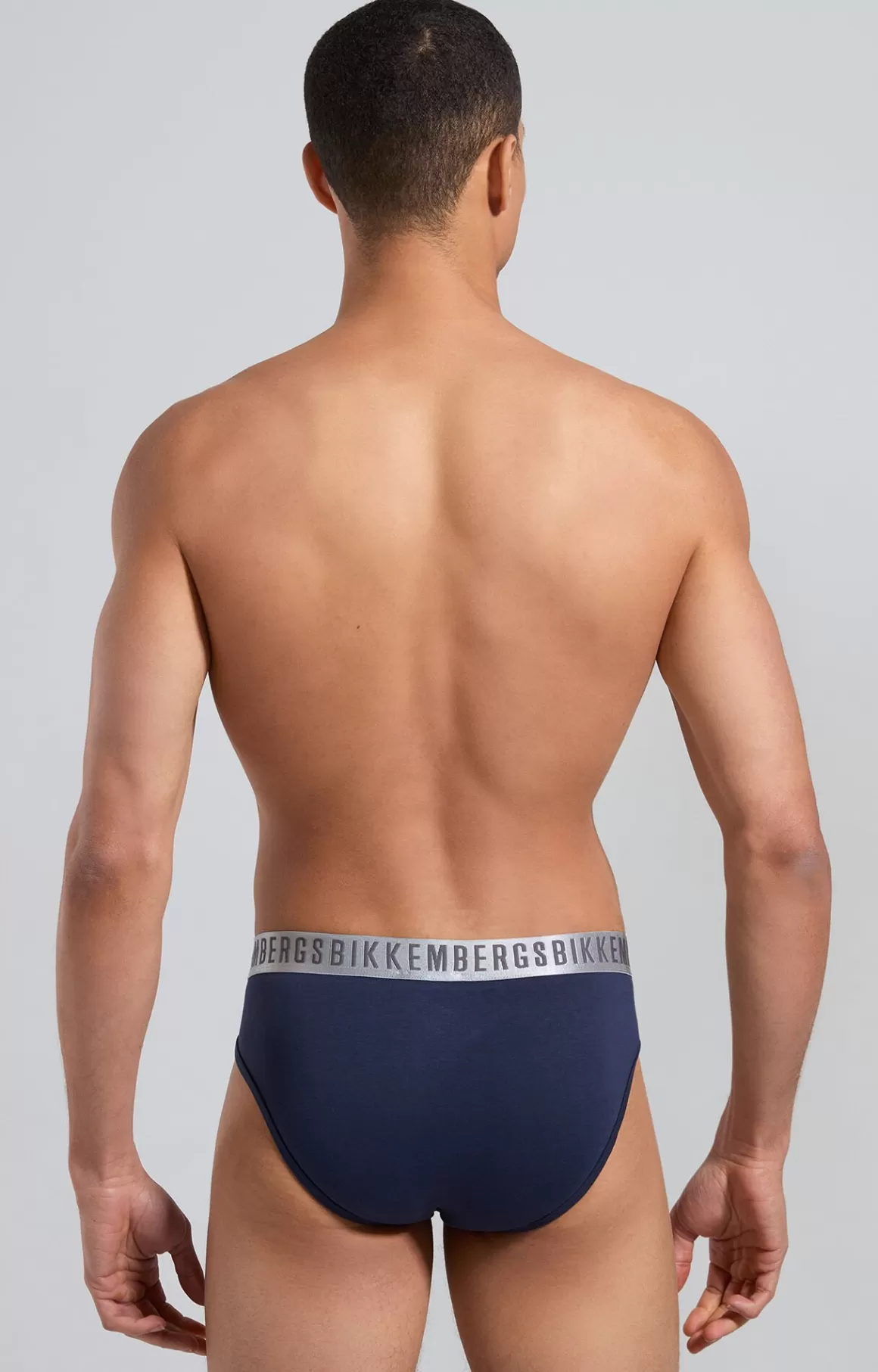 Slips^Bikkembergs 2-pack Silver Men's Briefs navy