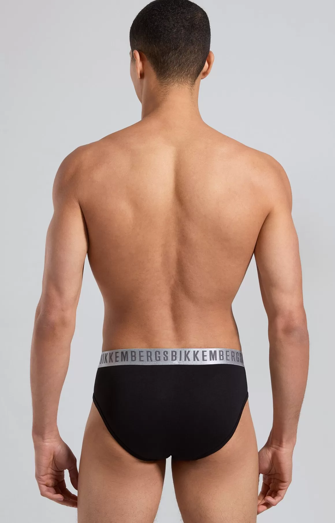 Slips^Bikkembergs 2-pack Silver Men's Briefs black