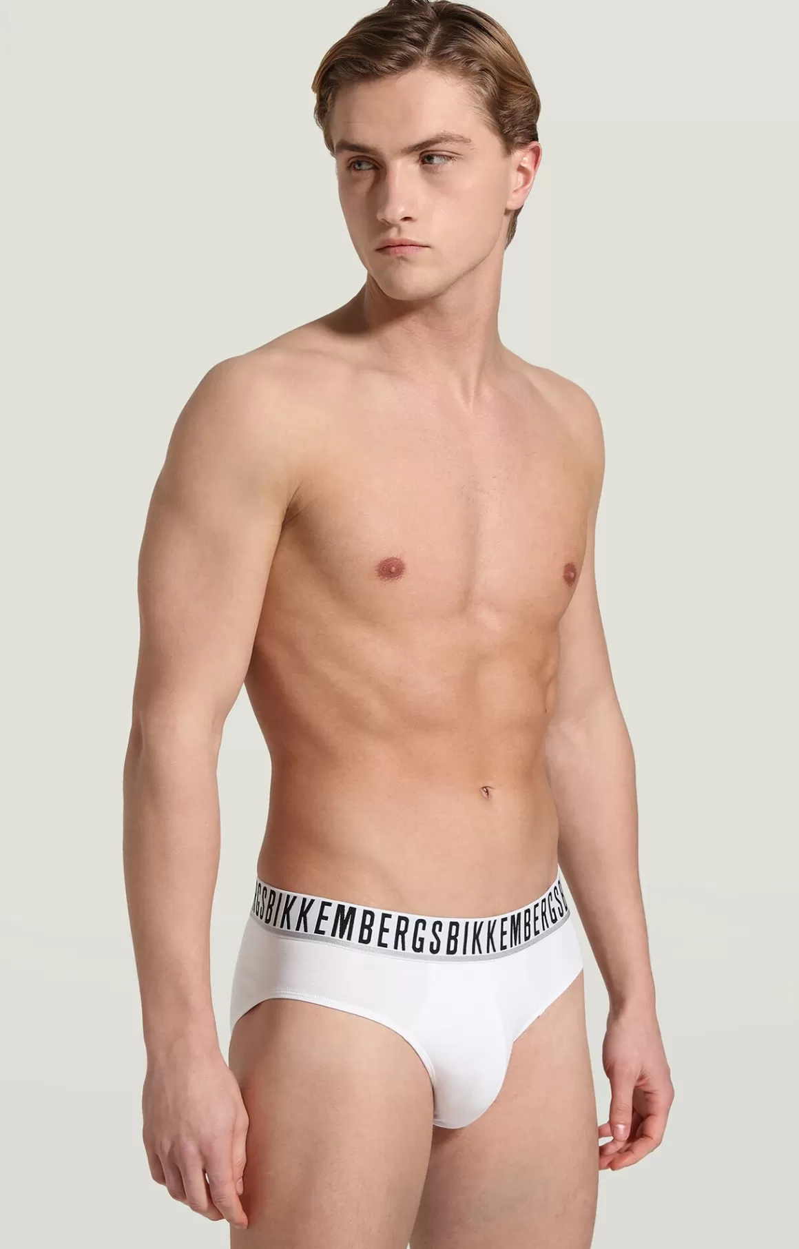 Slips^Bikkembergs 3-pack Men's Briefs In Stretch Cotton white