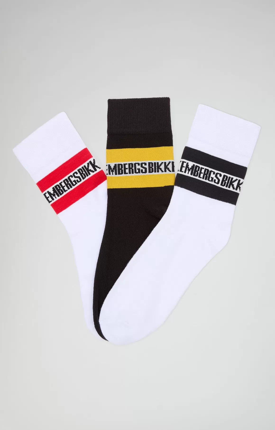 Socks | Socks^Bikkembergs 3-pack Unisex Athletic Socks - Contrast Band multicolor