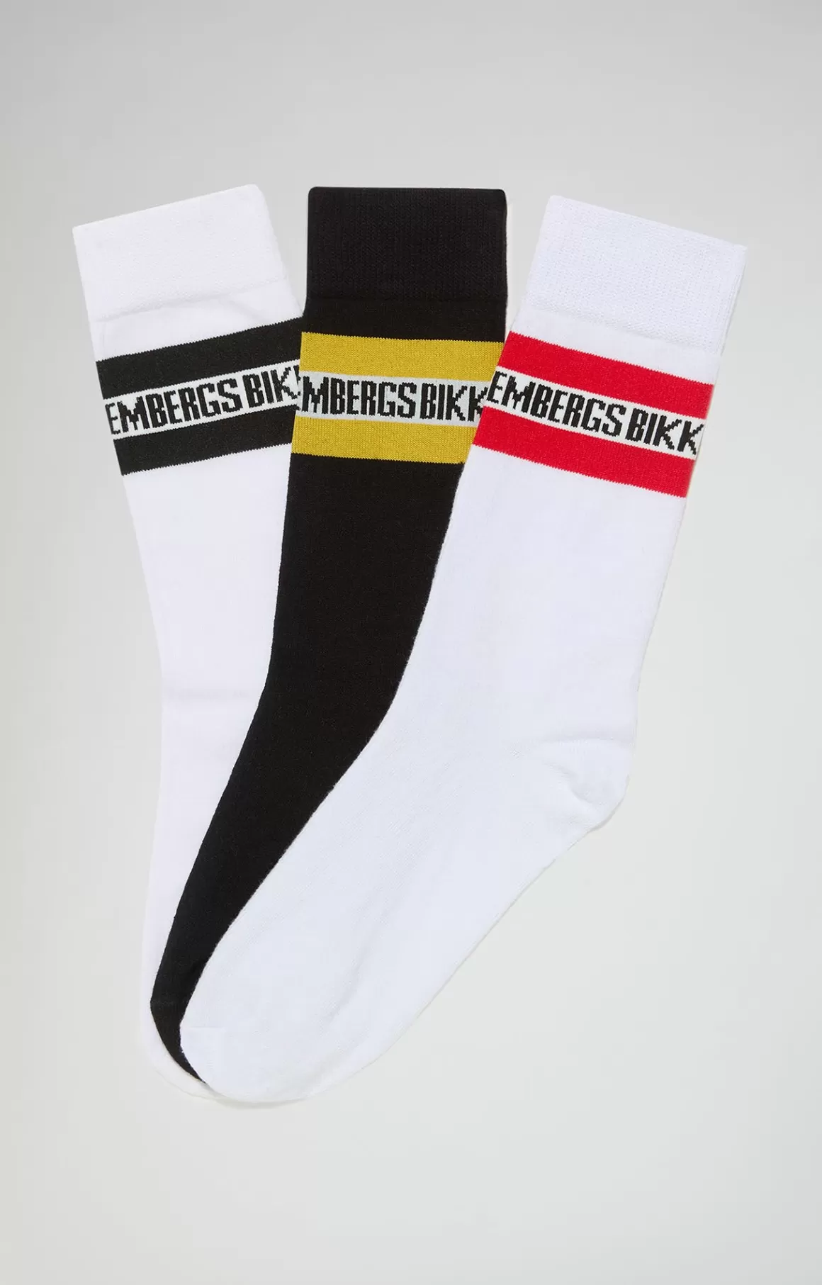 Socks | Socks^Bikkembergs 3-pack Unisex Athletic Socks - Contrast Band multicolor