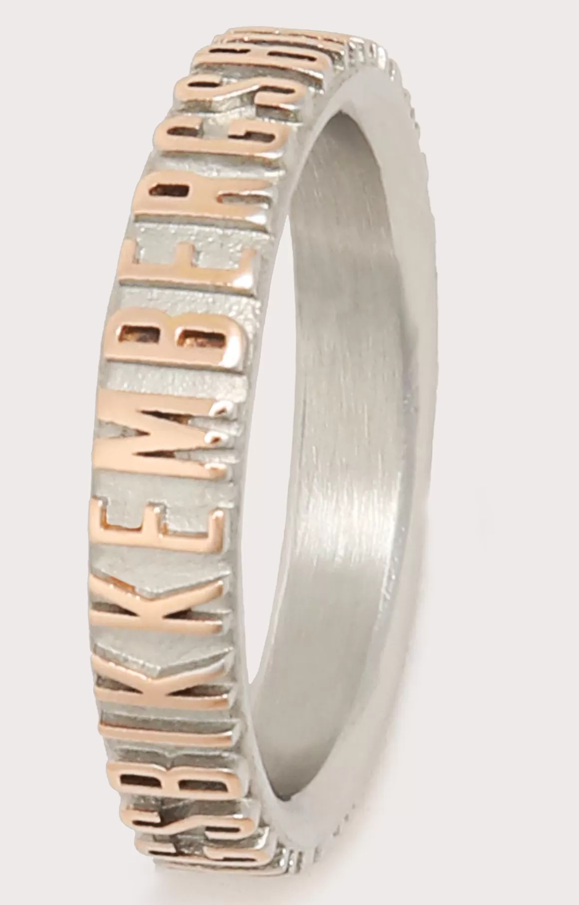 Jewellery^Bikkembergs Unisex Ring With Embossed Lettering 290