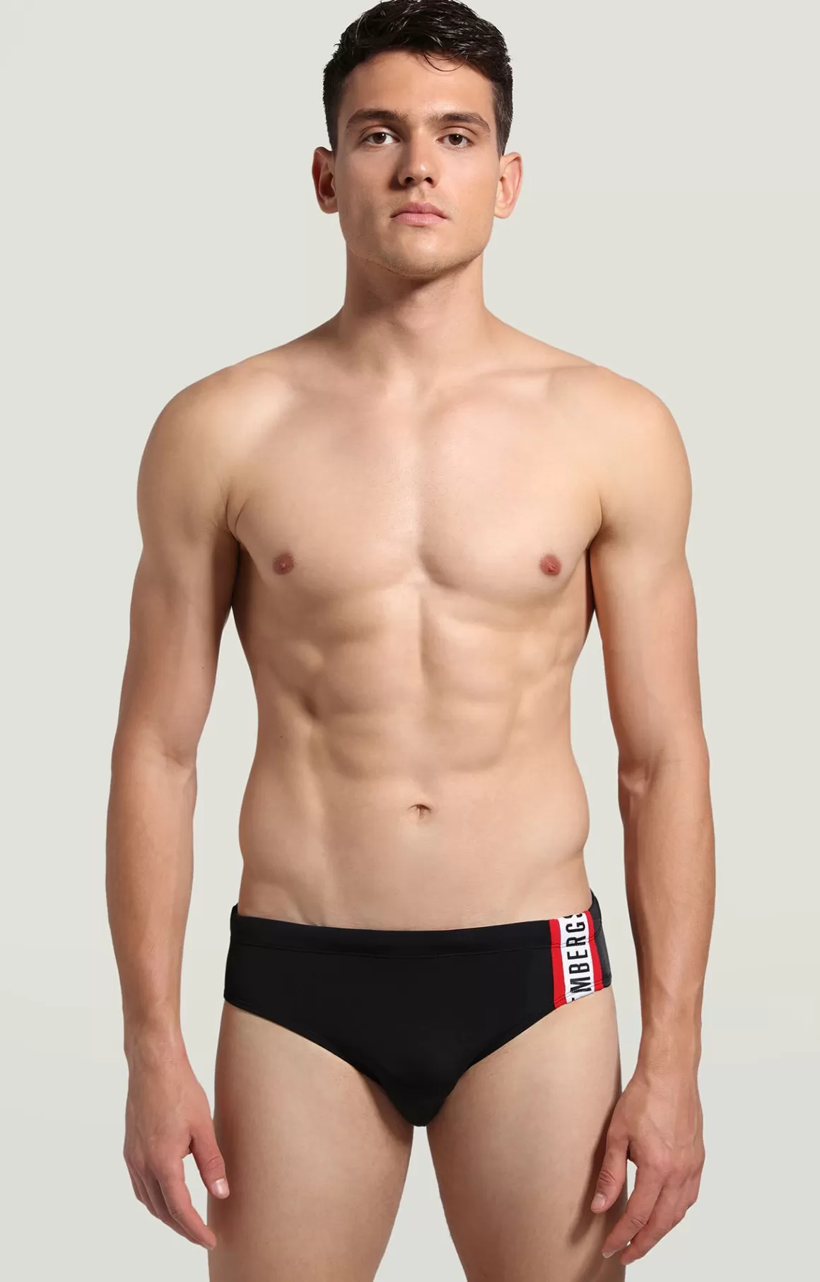 Slips^Bikkembergs Boys' Swim Briefs With Tape black