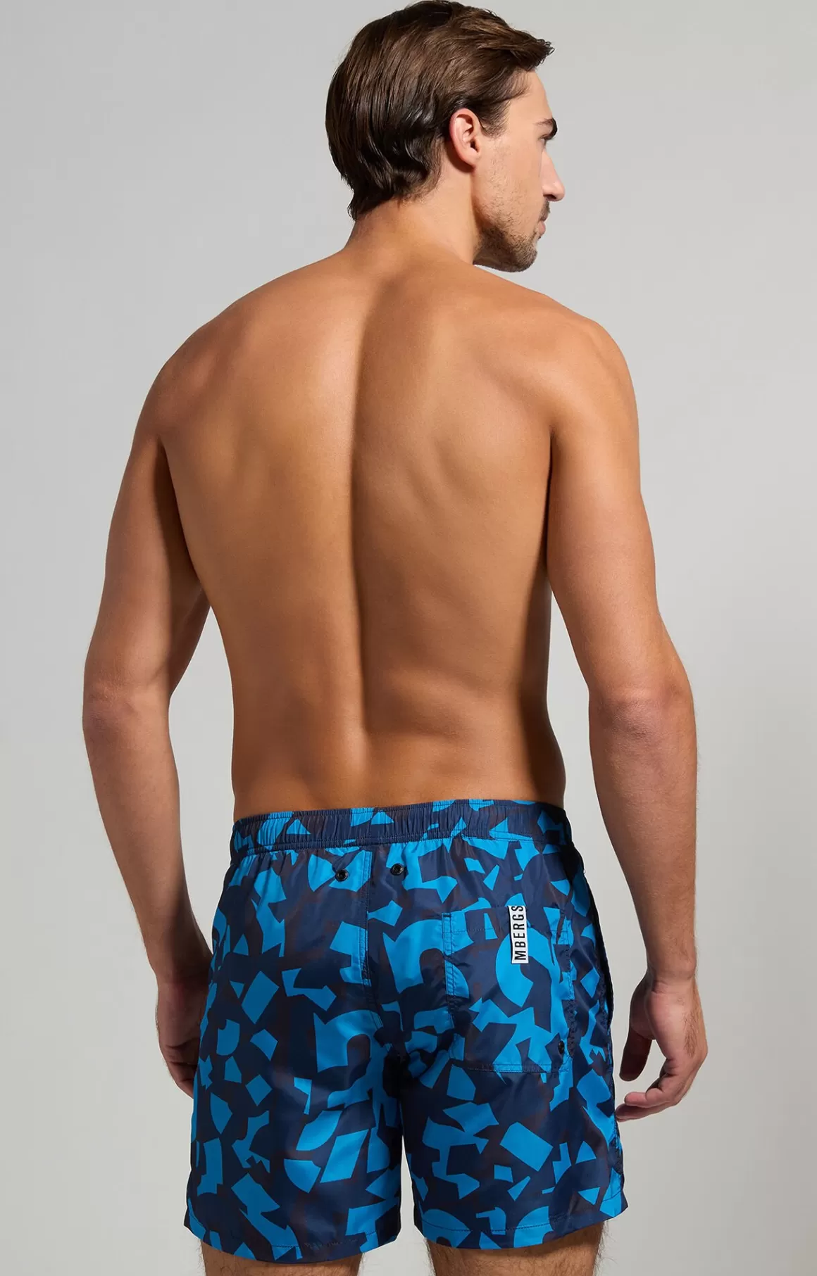 Shorts^Bikkembergs Camouflage Men's Boardshorts mediterranian blue