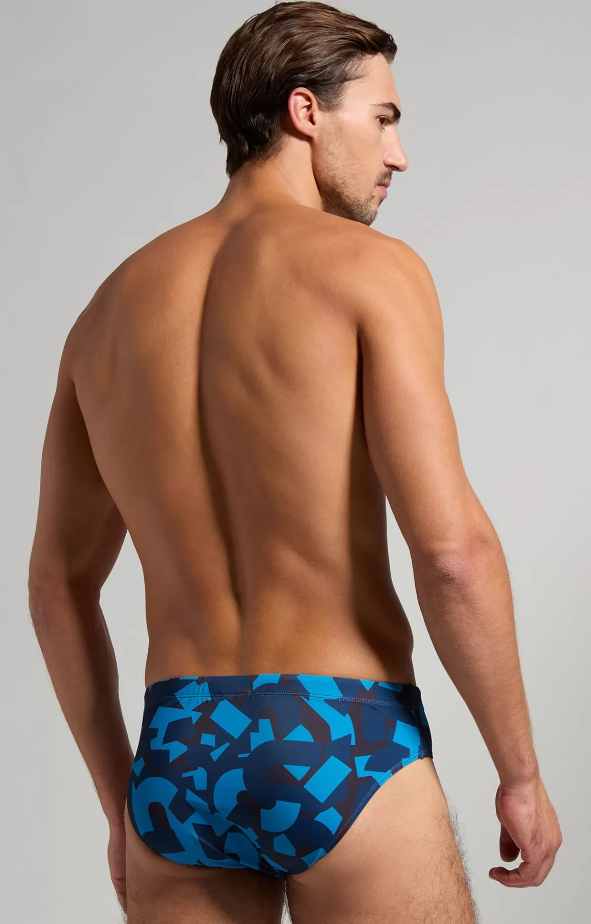 Slips^Bikkembergs Camouflage Men's Swim Briefs mediterranian blue