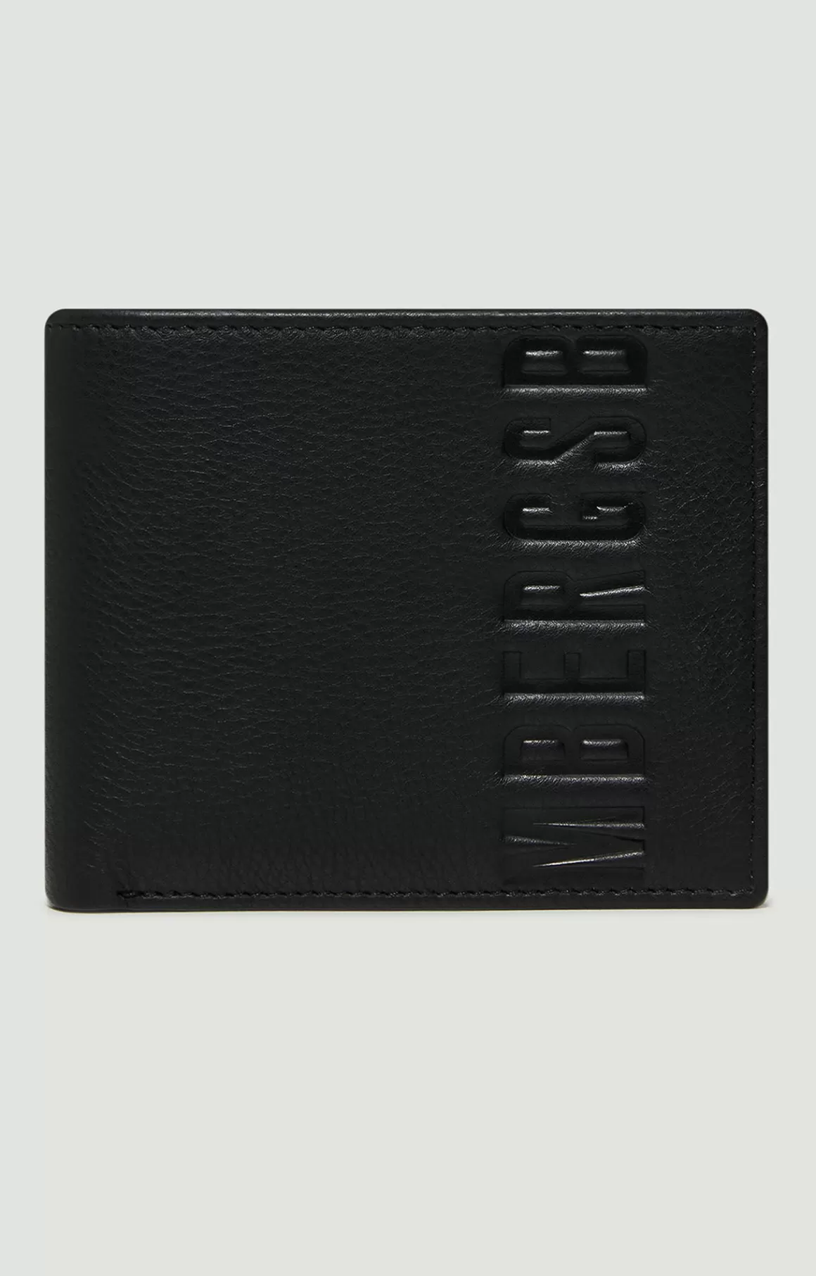 Wallets^Bikkembergs Compact Men's Leather Wallet black