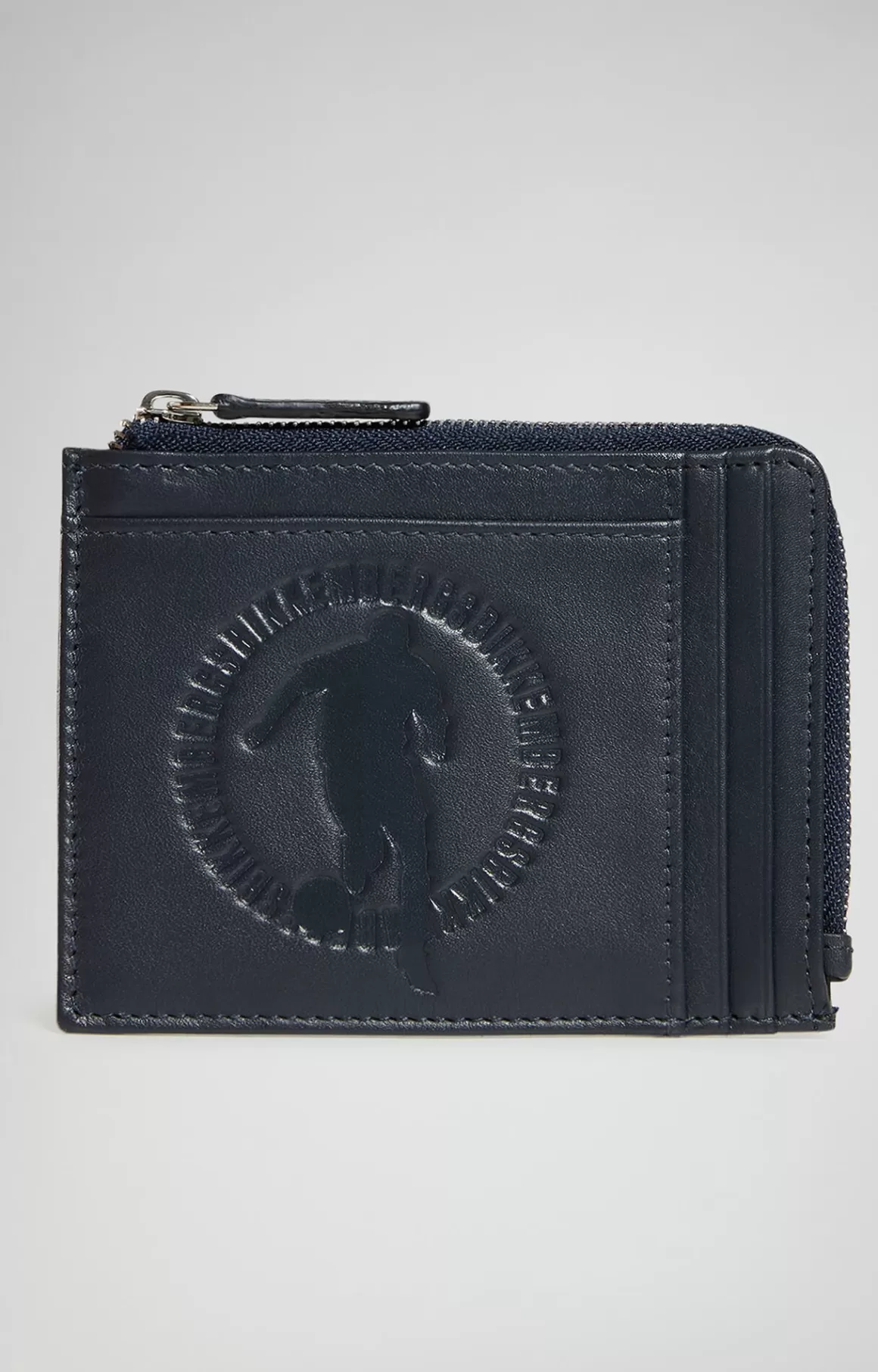 Wallets^Bikkembergs Compact Men's Wallet With Embossed Logo blue