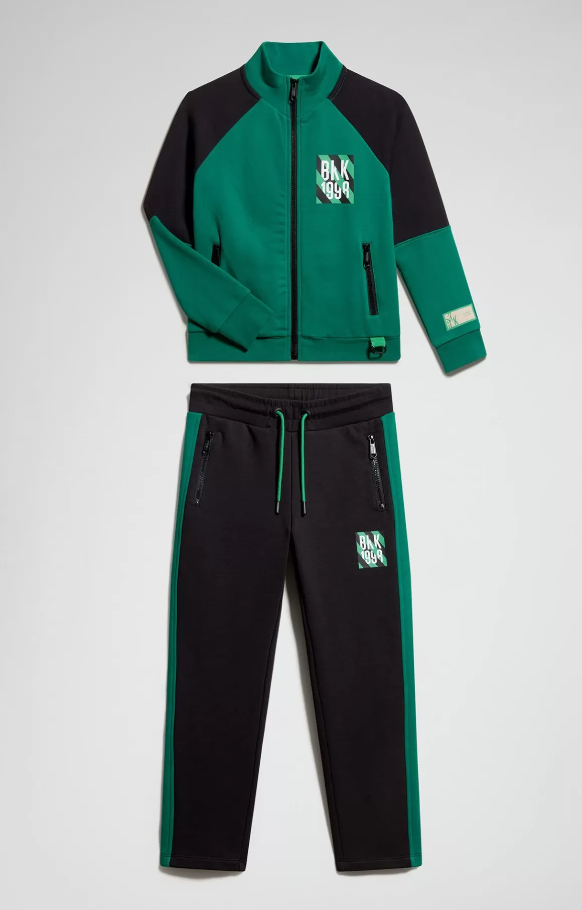 Sweaters^Bikkembergs Junior Sweatshirt With Color Blocks green jacket