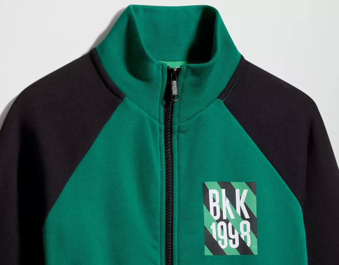 Sweaters^Bikkembergs Junior Sweatshirt With Color Blocks green jacket