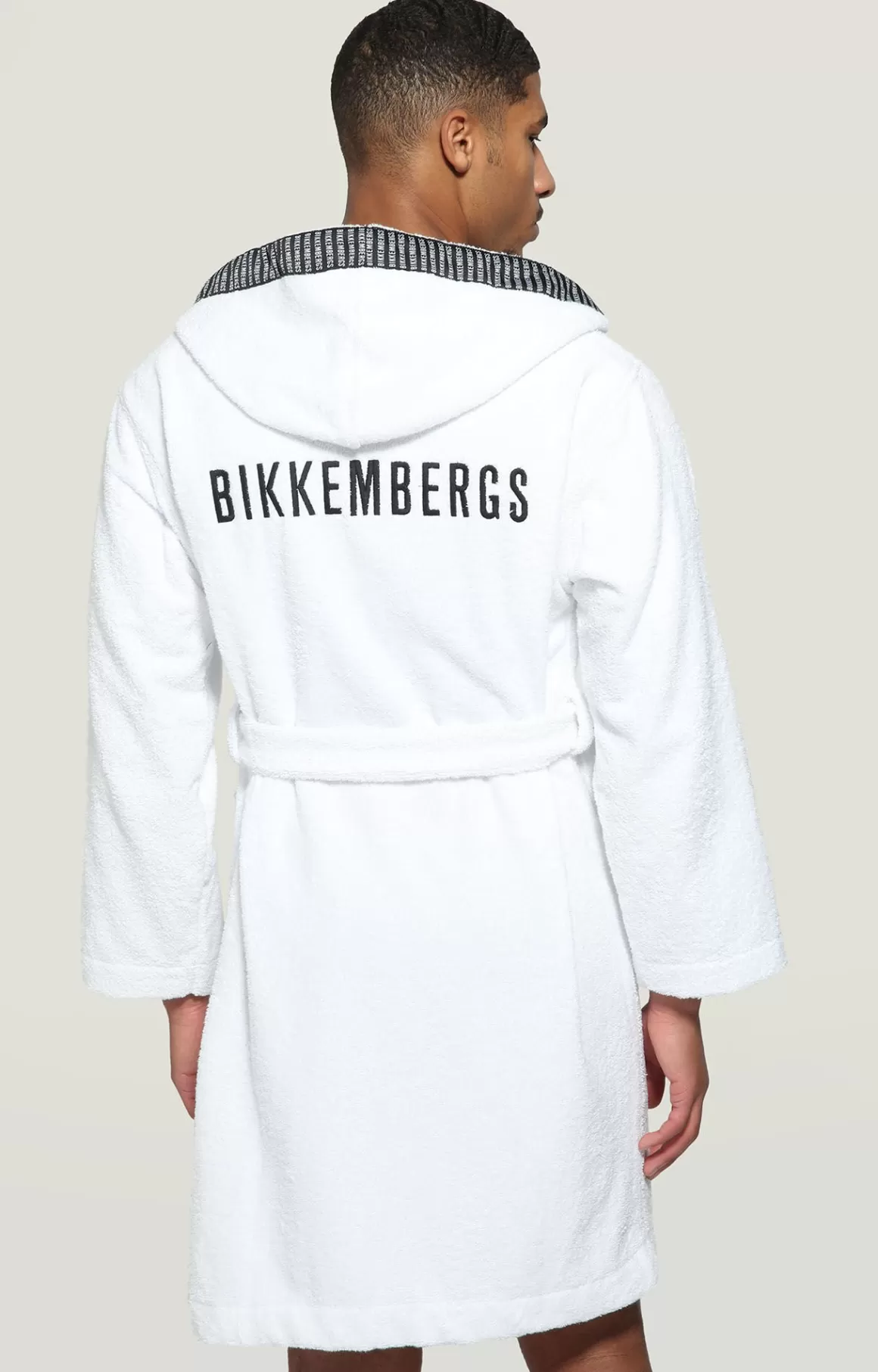 Other Accessories^Bikkembergs Men's Bathrobe With Tape white