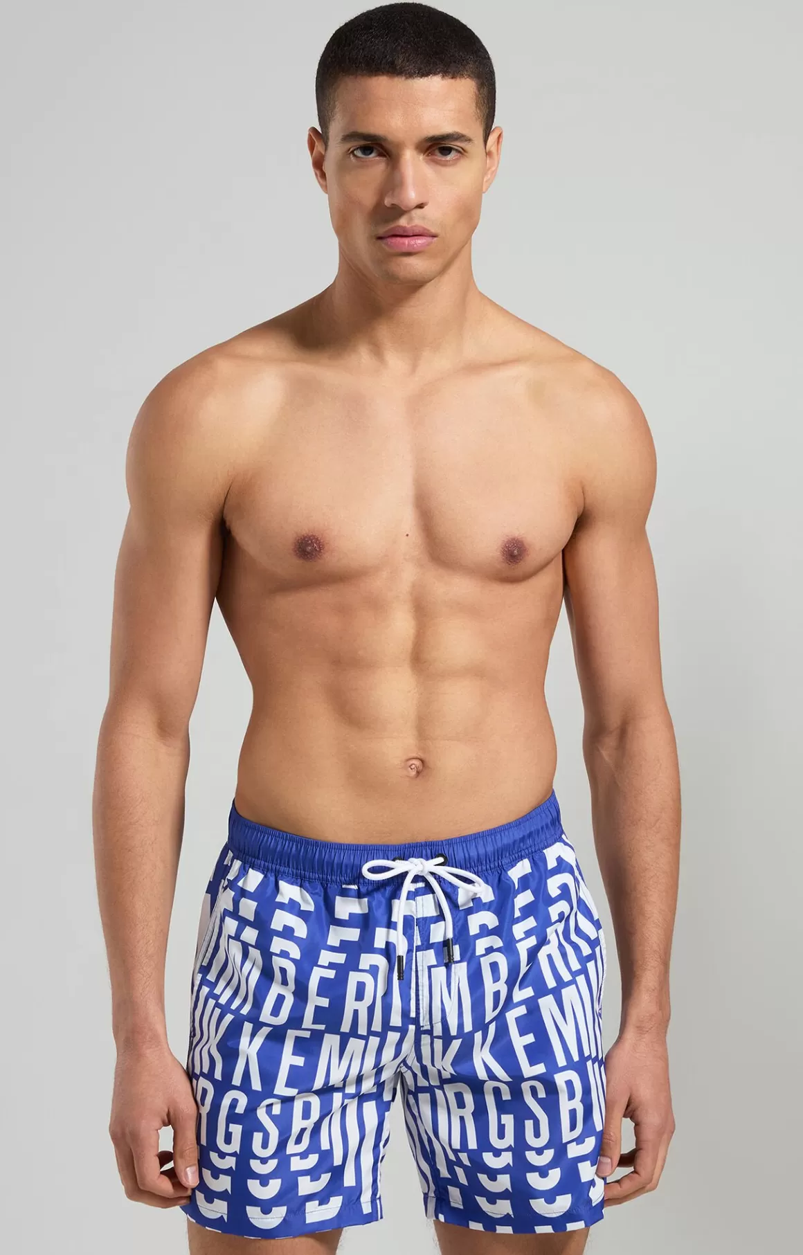 Shorts^Bikkembergs Men's Boardshorts With All-over Logo clematis blue