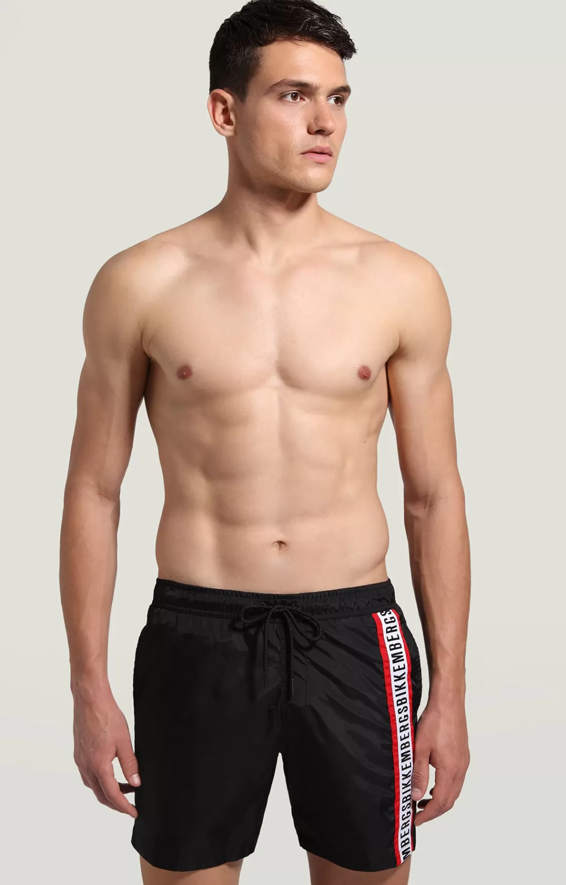 Shorts^Bikkembergs Men's Boardshorts With Layered Detail black