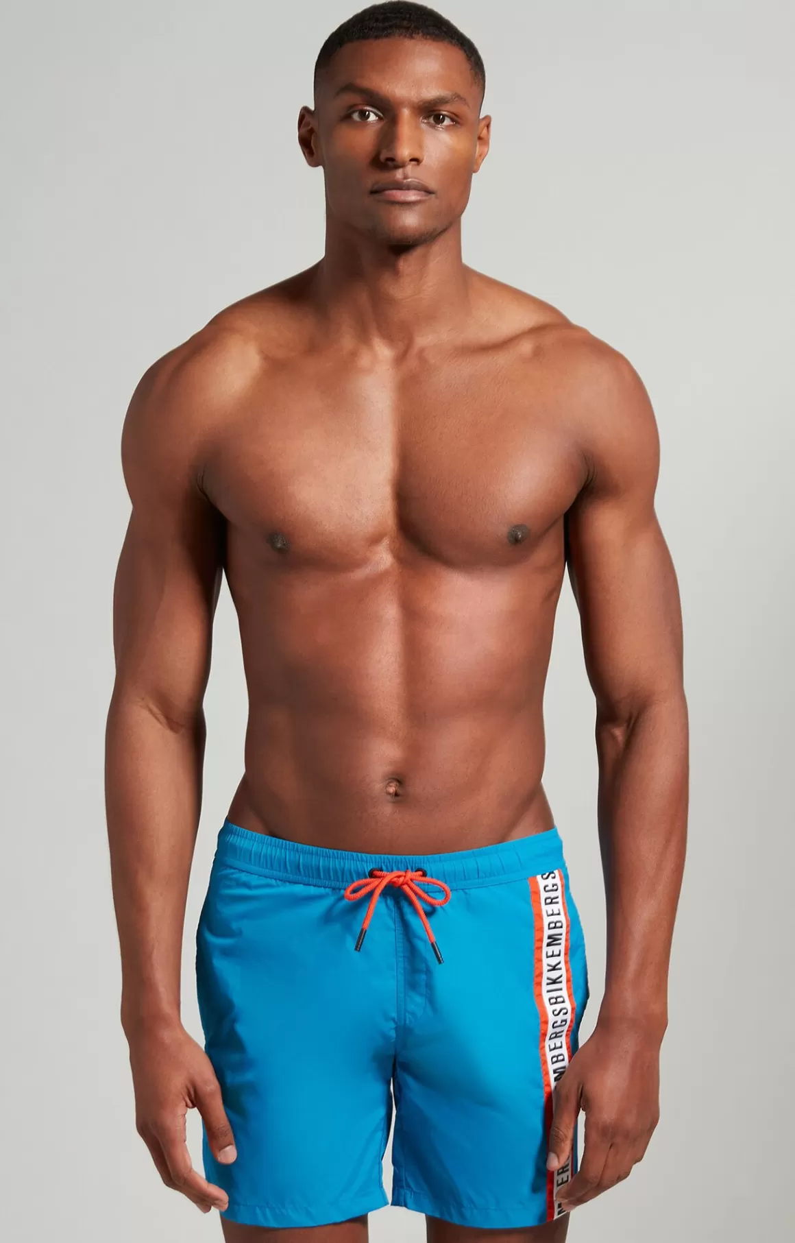 Shorts^Bikkembergs Men's Boardshorts With Tape mediterranian blue