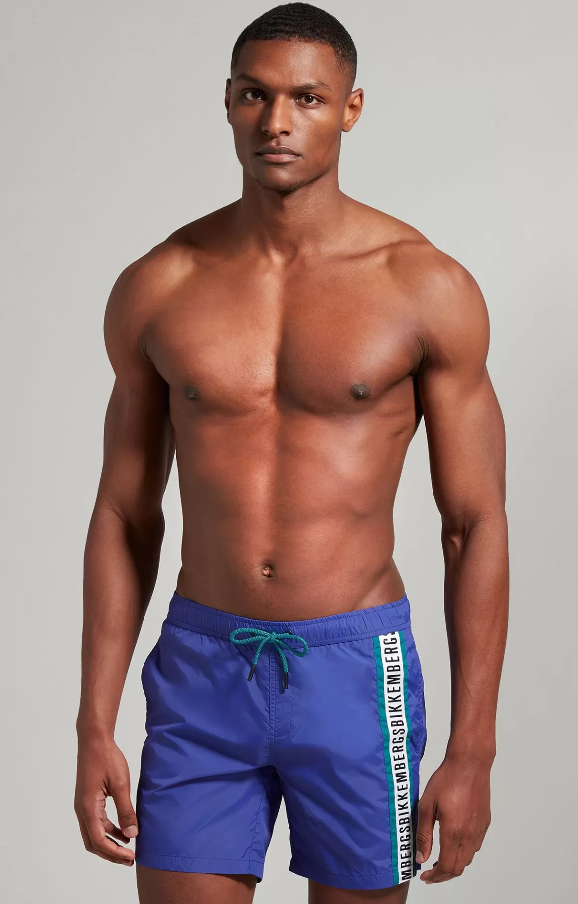 Shorts^Bikkembergs Men's Boardshorts With Tape clematis blue