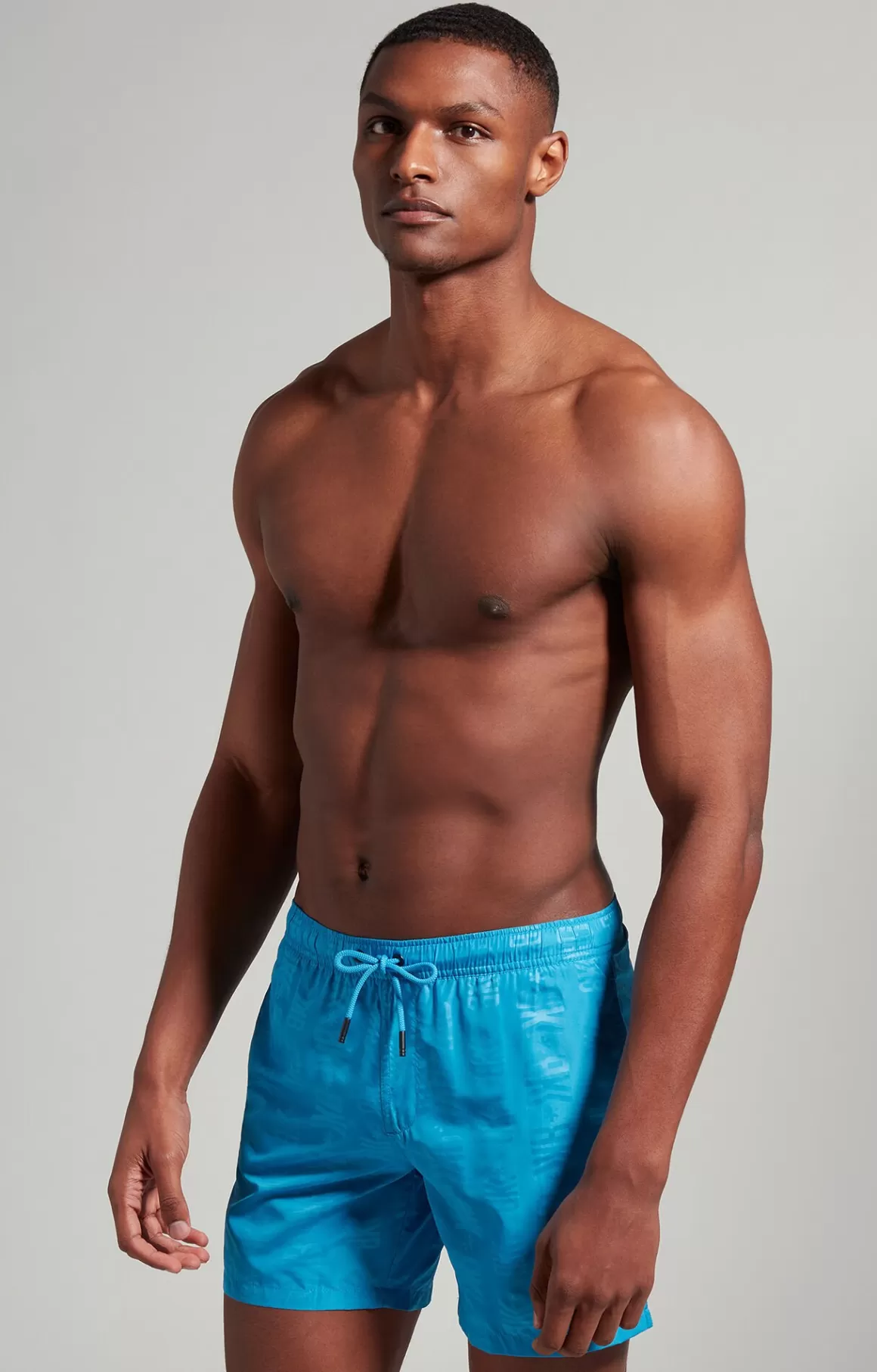 Shorts^Bikkembergs Men's Boardshorts With Tonal Print mediterranian blue