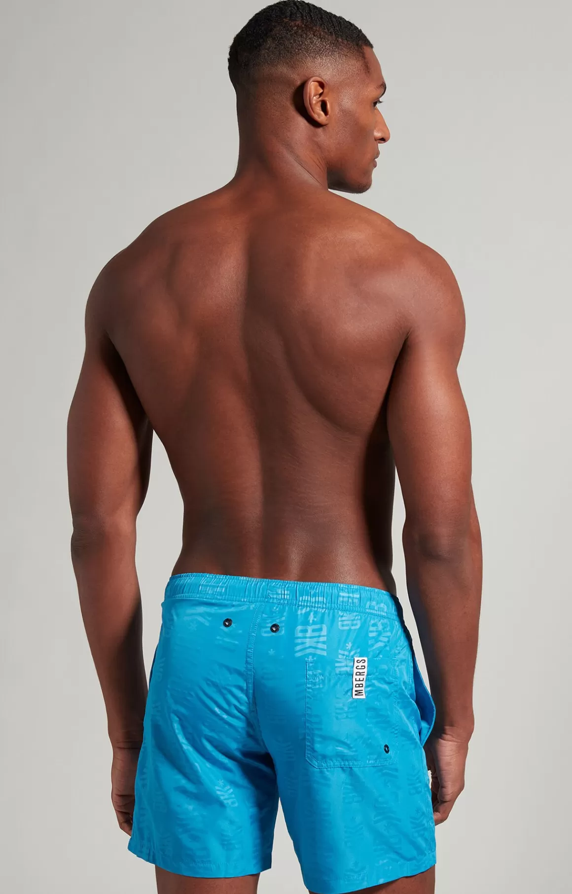 Shorts^Bikkembergs Men's Boardshorts With Tonal Print mediterranian blue