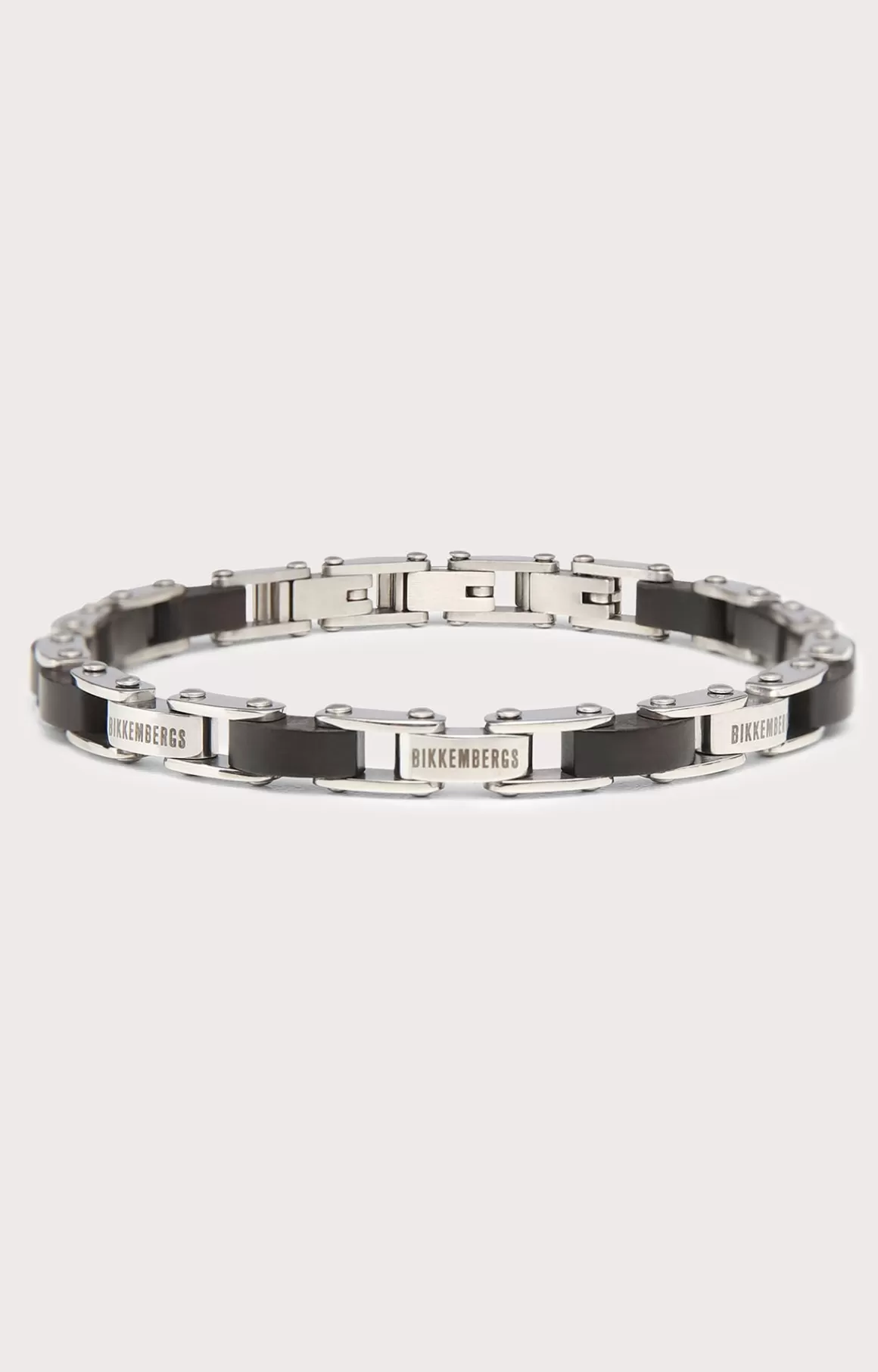 Jewellery^Bikkembergs Men's Bracelet In Ebony And Steel white