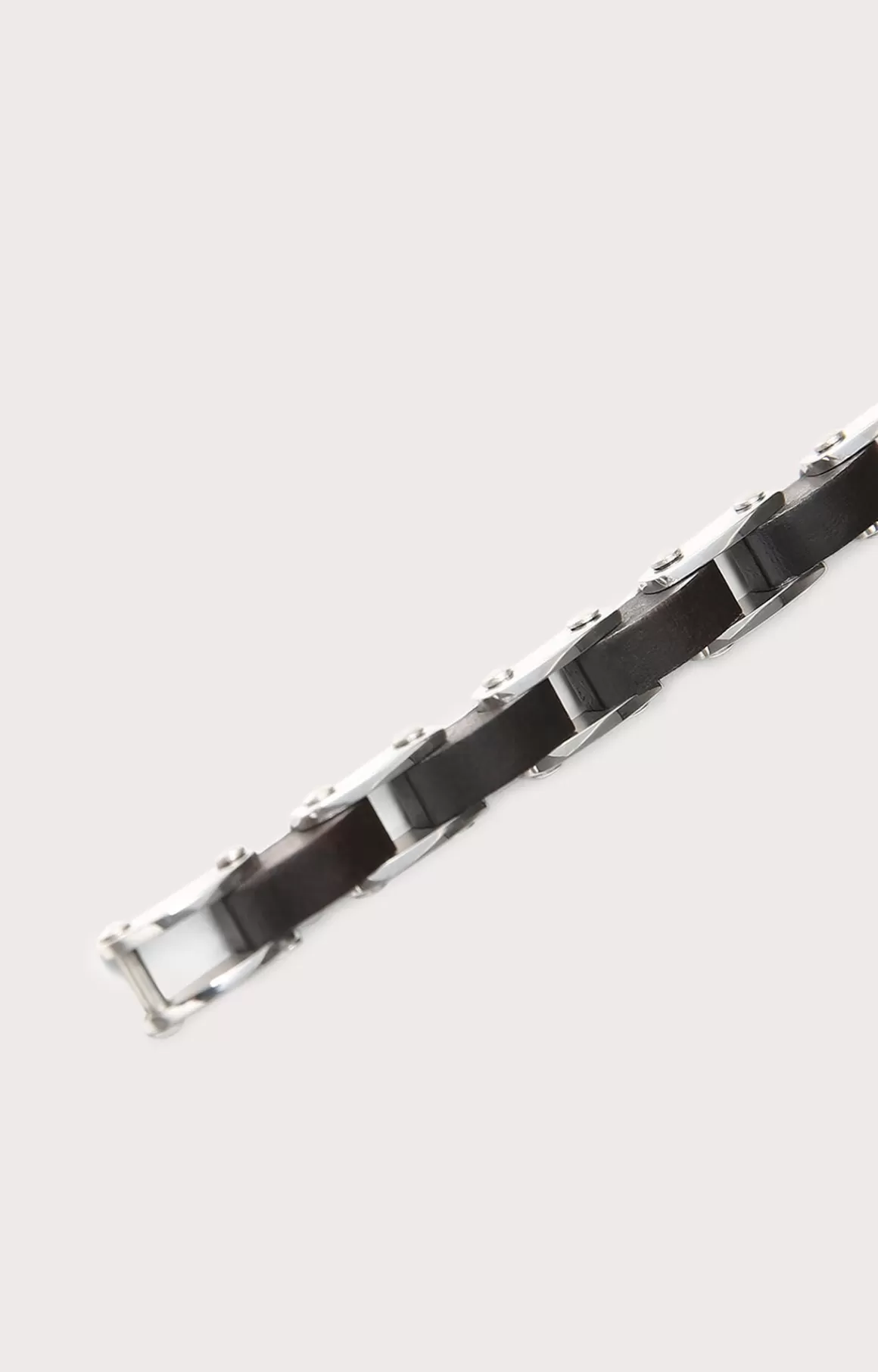 Jewellery^Bikkembergs Men's Bracelet In Ebony And Steel white/rose