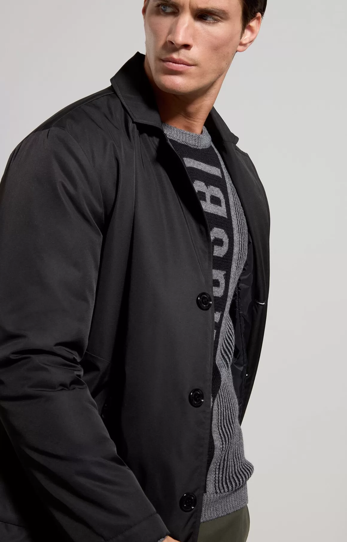 Blazers & Jackets^Bikkembergs Men's Coat meteorite black