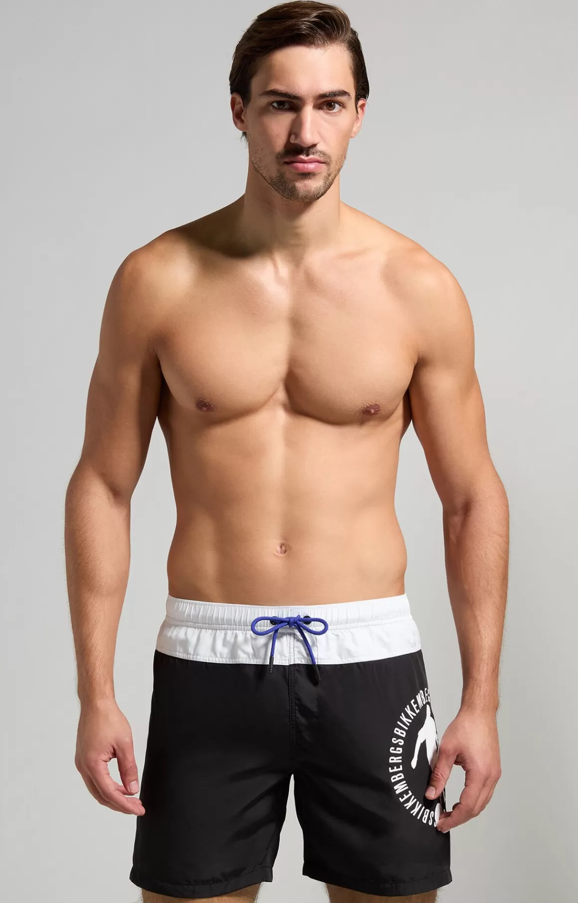 Shorts^Bikkembergs Men's Colour Block Boardshorts black/white