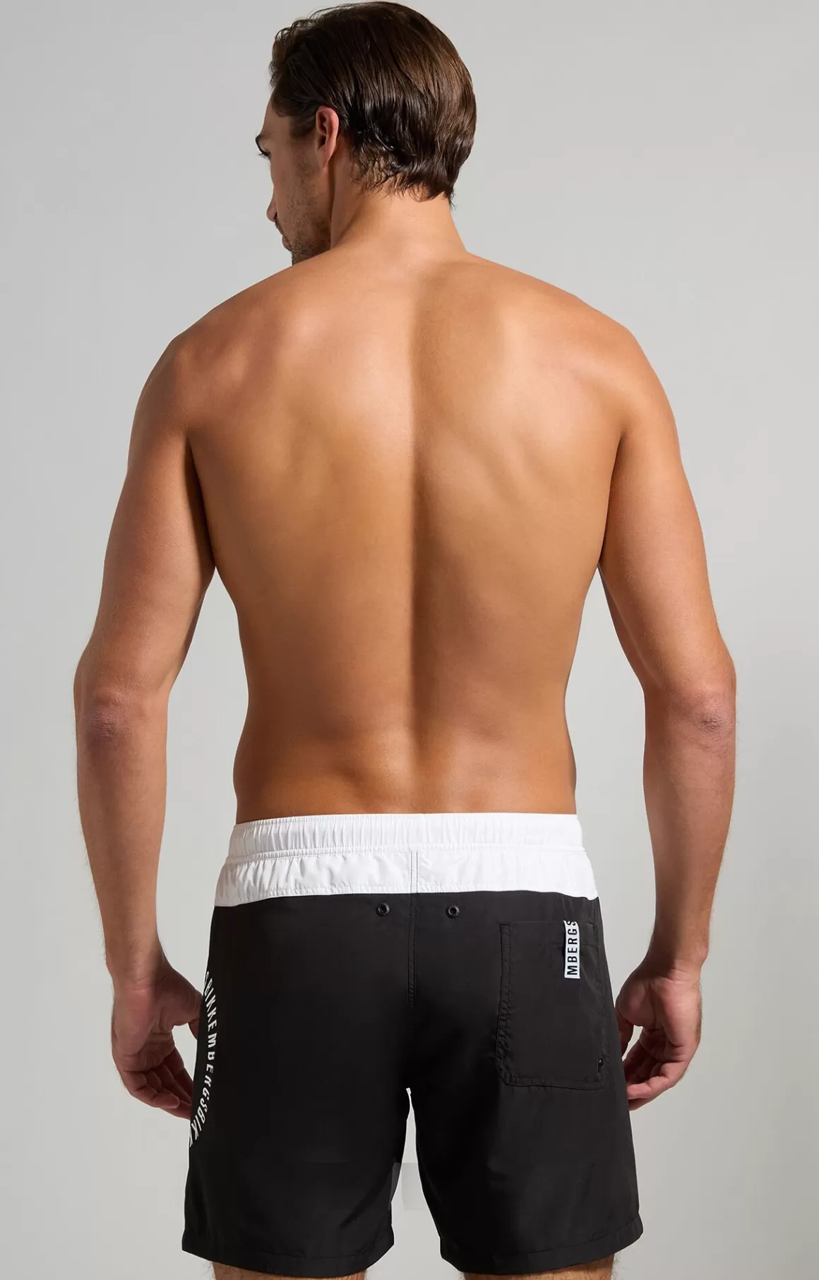 Shorts^Bikkembergs Men's Colour Block Boardshorts black/white