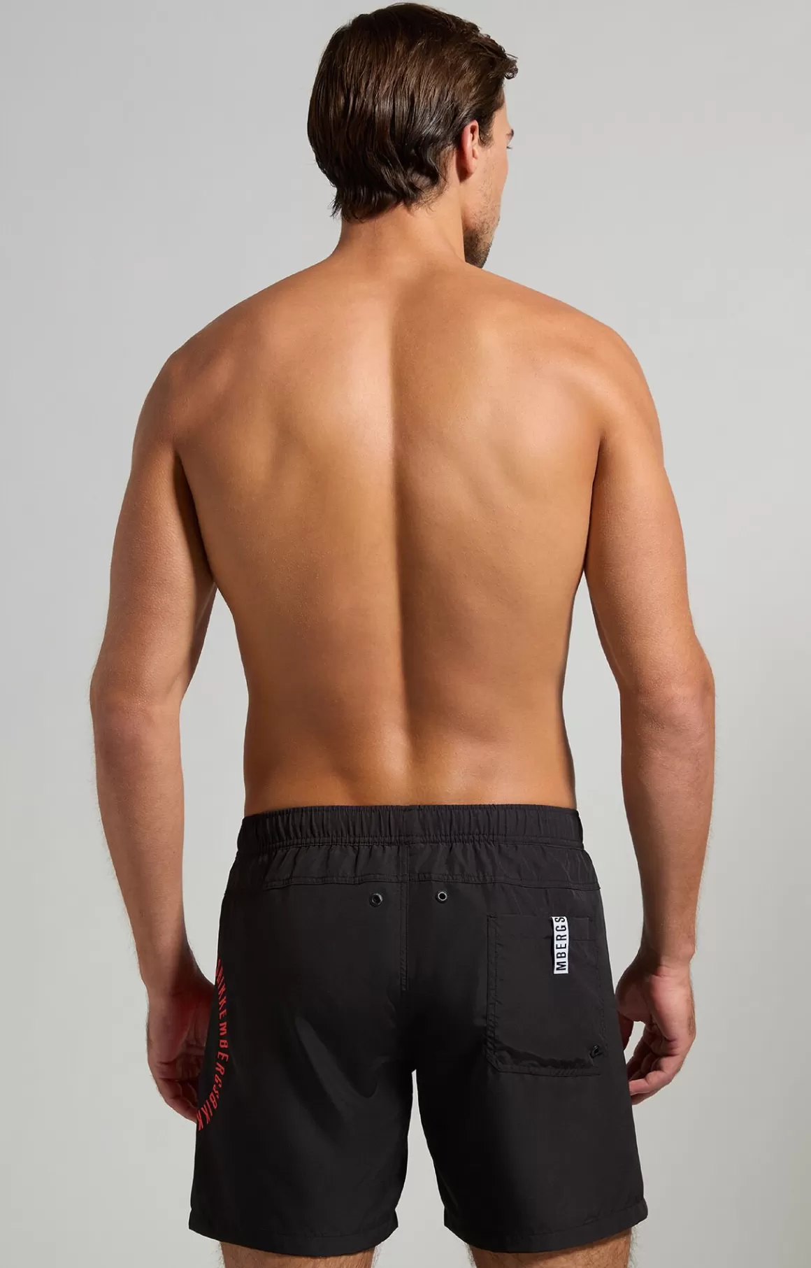 Shorts^Bikkembergs Men's Colour Block Boardshorts black/orange.com