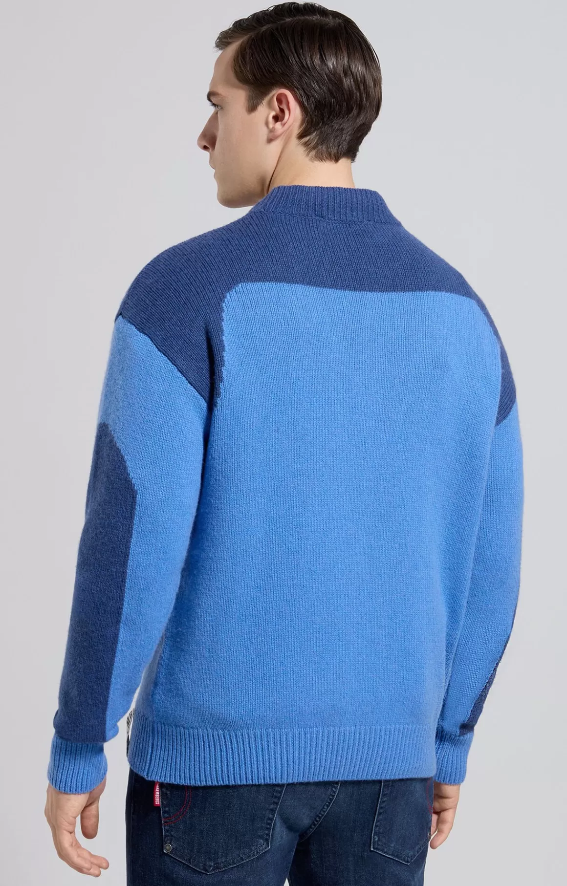 Knitwear^Bikkembergs Men's Comfy Fit Pullover electric blue lemonade