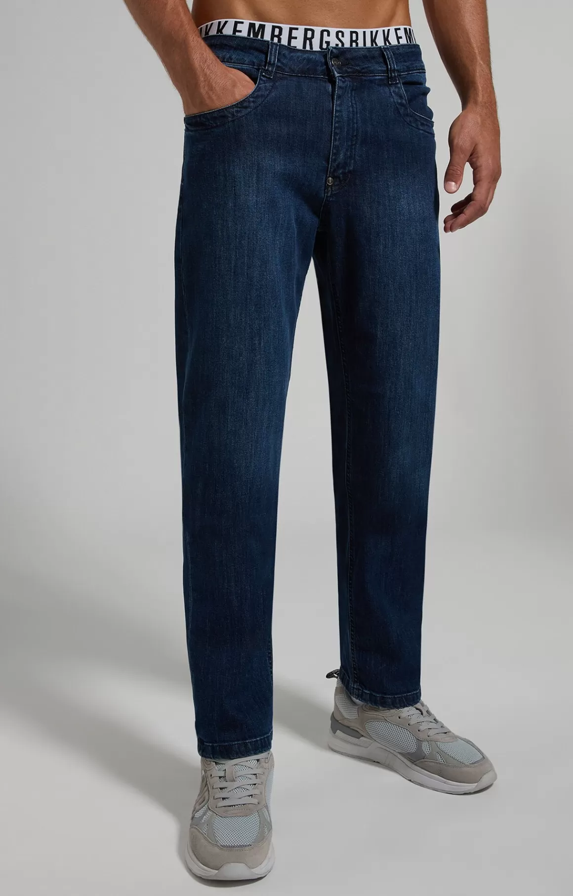 Jeans^Bikkembergs Men's Faded Jeans l2 blue denim