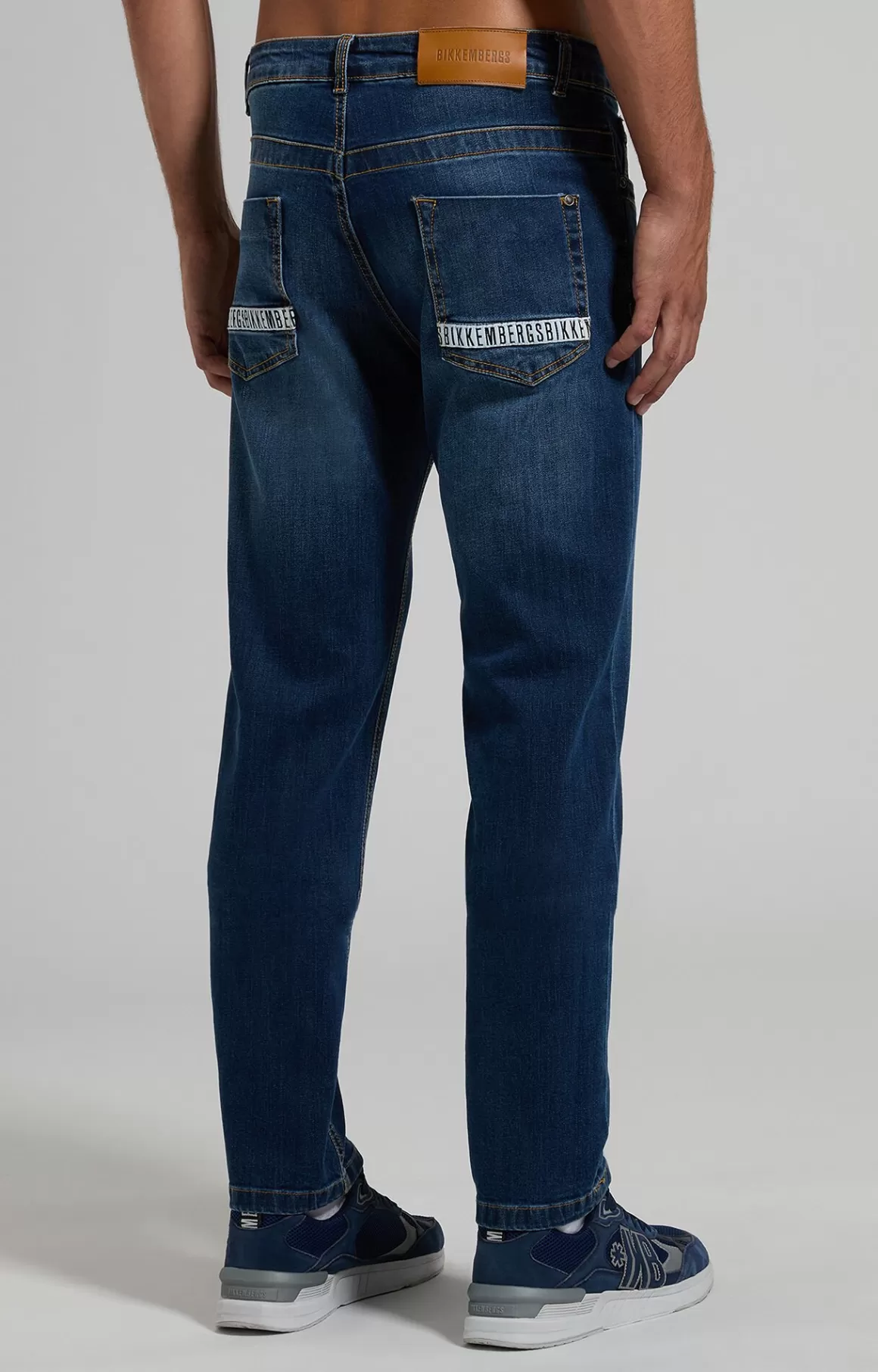 Jeans^Bikkembergs Men's Faded Jeans l3 blue denim