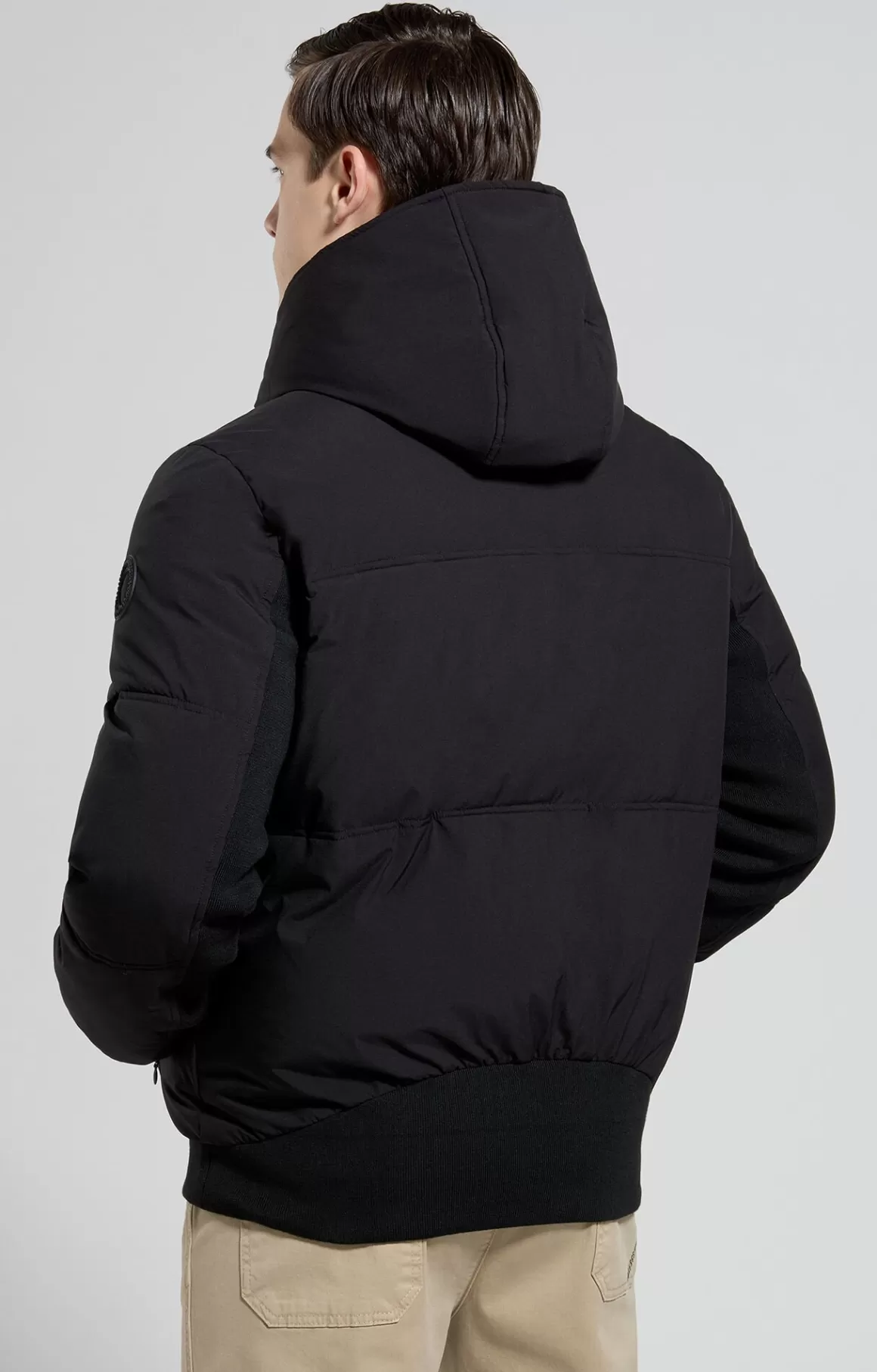 Blazers & Jackets^Bikkembergs Men's Hooded Bomber meteorite black