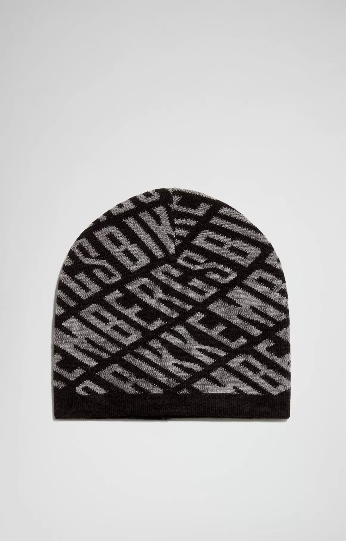 Hats^Bikkembergs Men's Jacquard Beanie black/grey