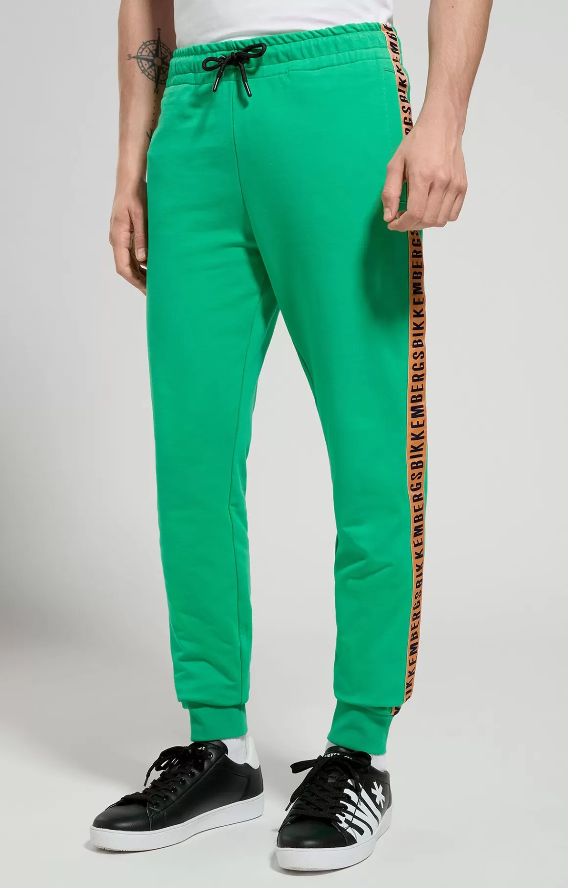 Tracksuits^Bikkembergs Men's Joggers With Tape bright green