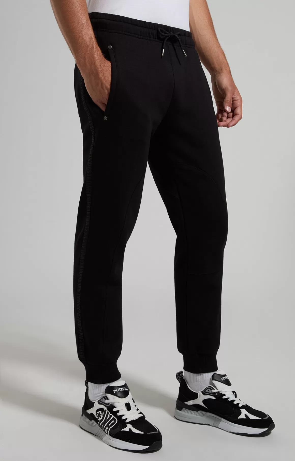 Tracksuits^Bikkembergs Men's Joggers With Tape black