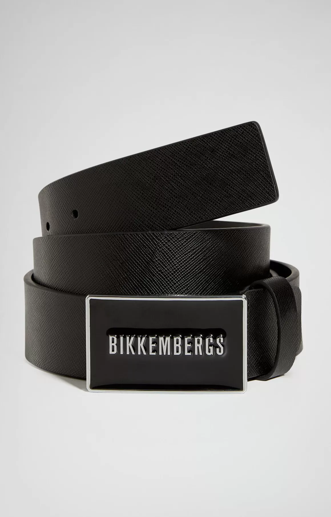 Belts^Bikkembergs Men's Leather Belt black