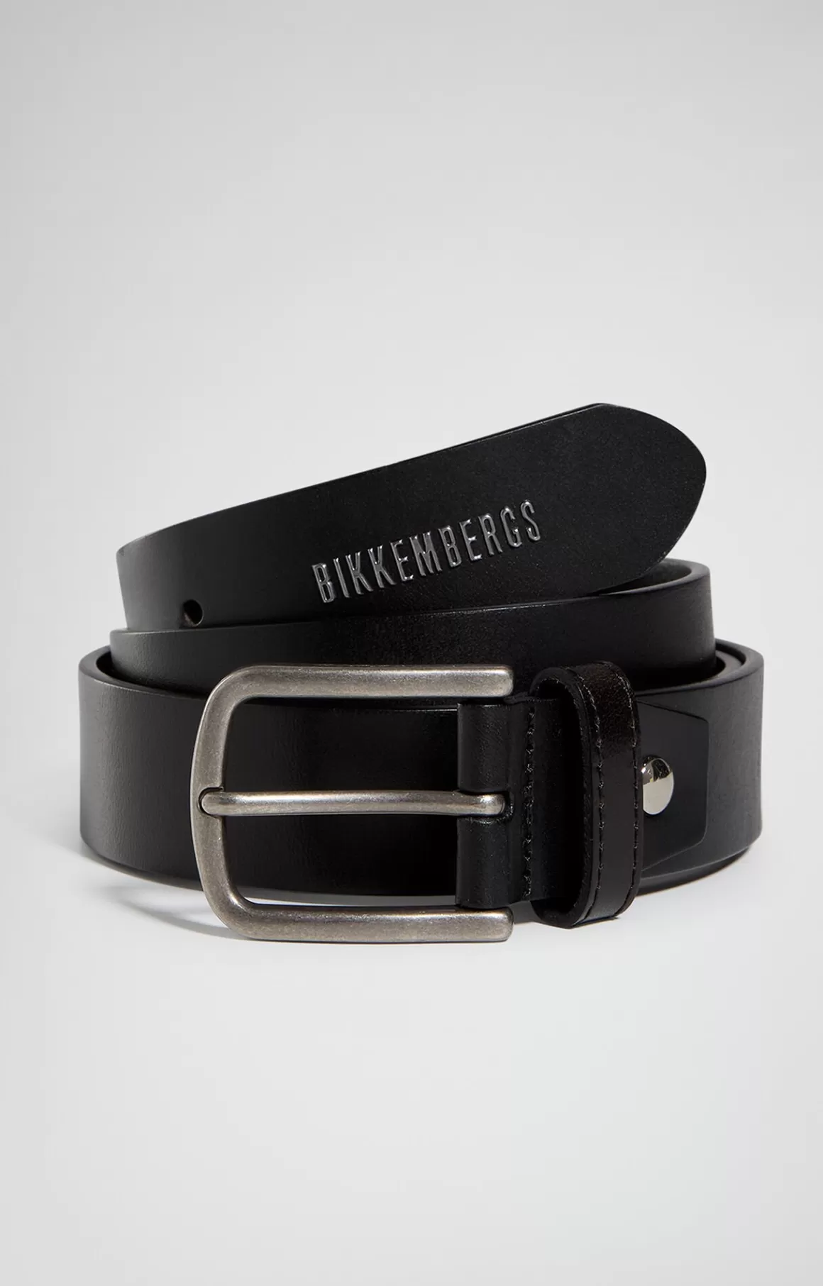 Belts^Bikkembergs Men's Leather Belt black