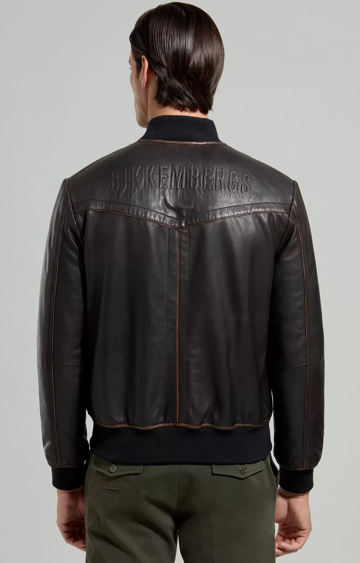 Blazers & Jackets^Bikkembergs Men's Leather Bomber black