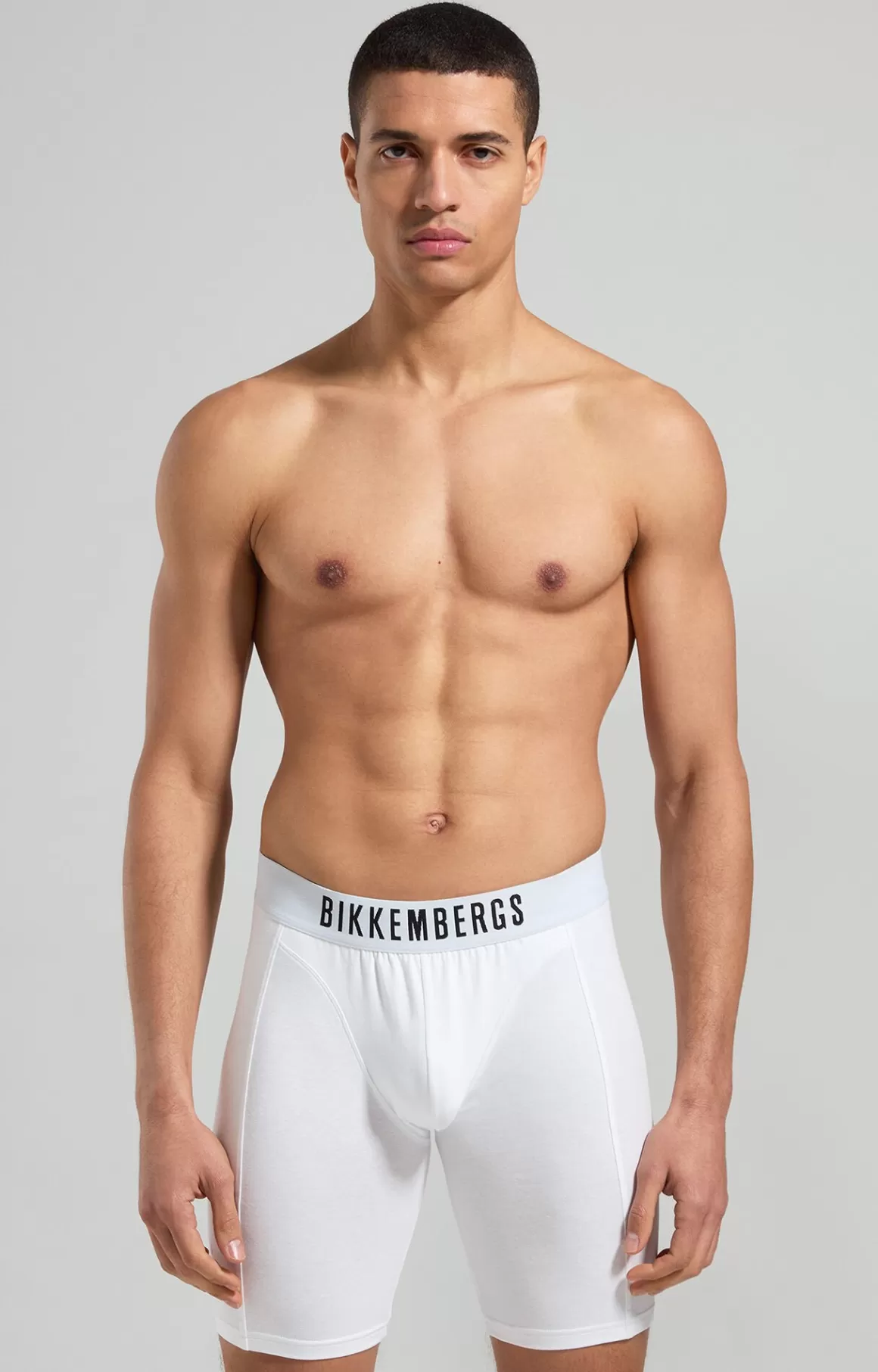 Boxers^Bikkembergs Men's Long Boxer Briefs white