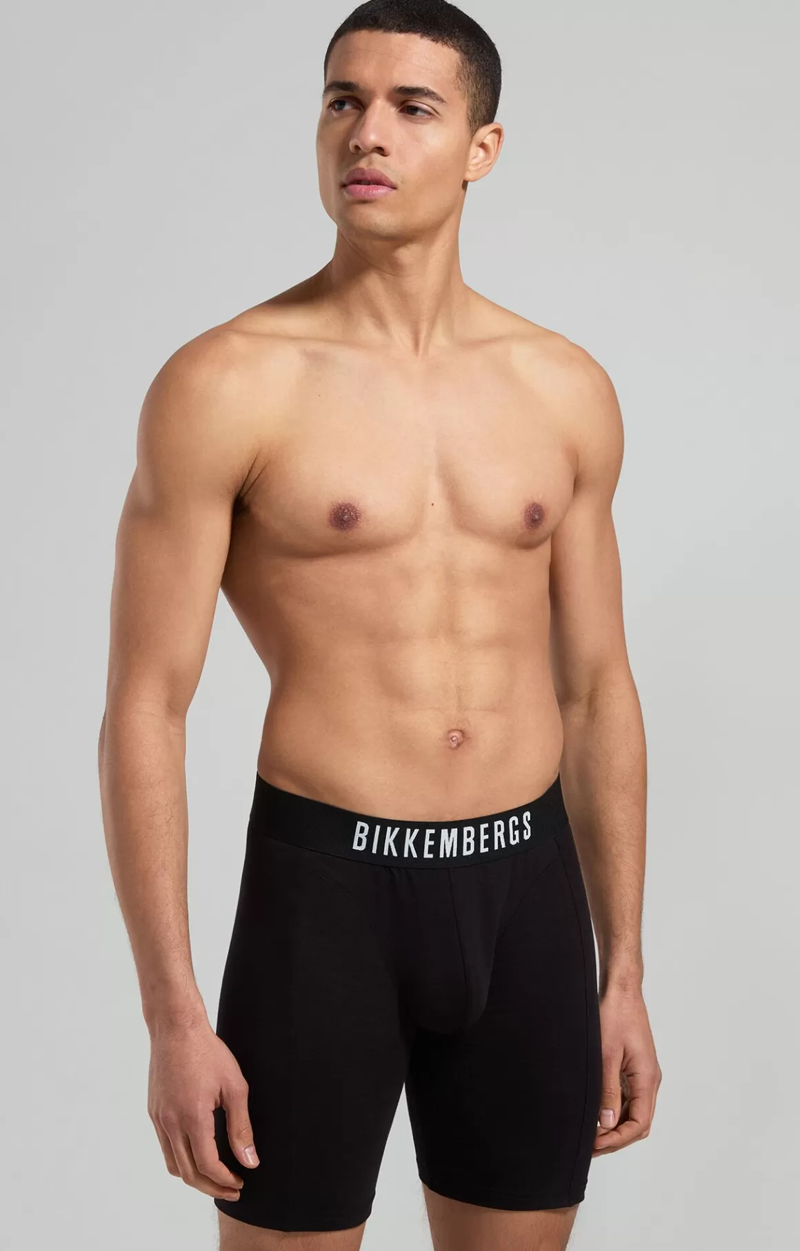 Boxers^Bikkembergs Men's Long Boxer Briefs black