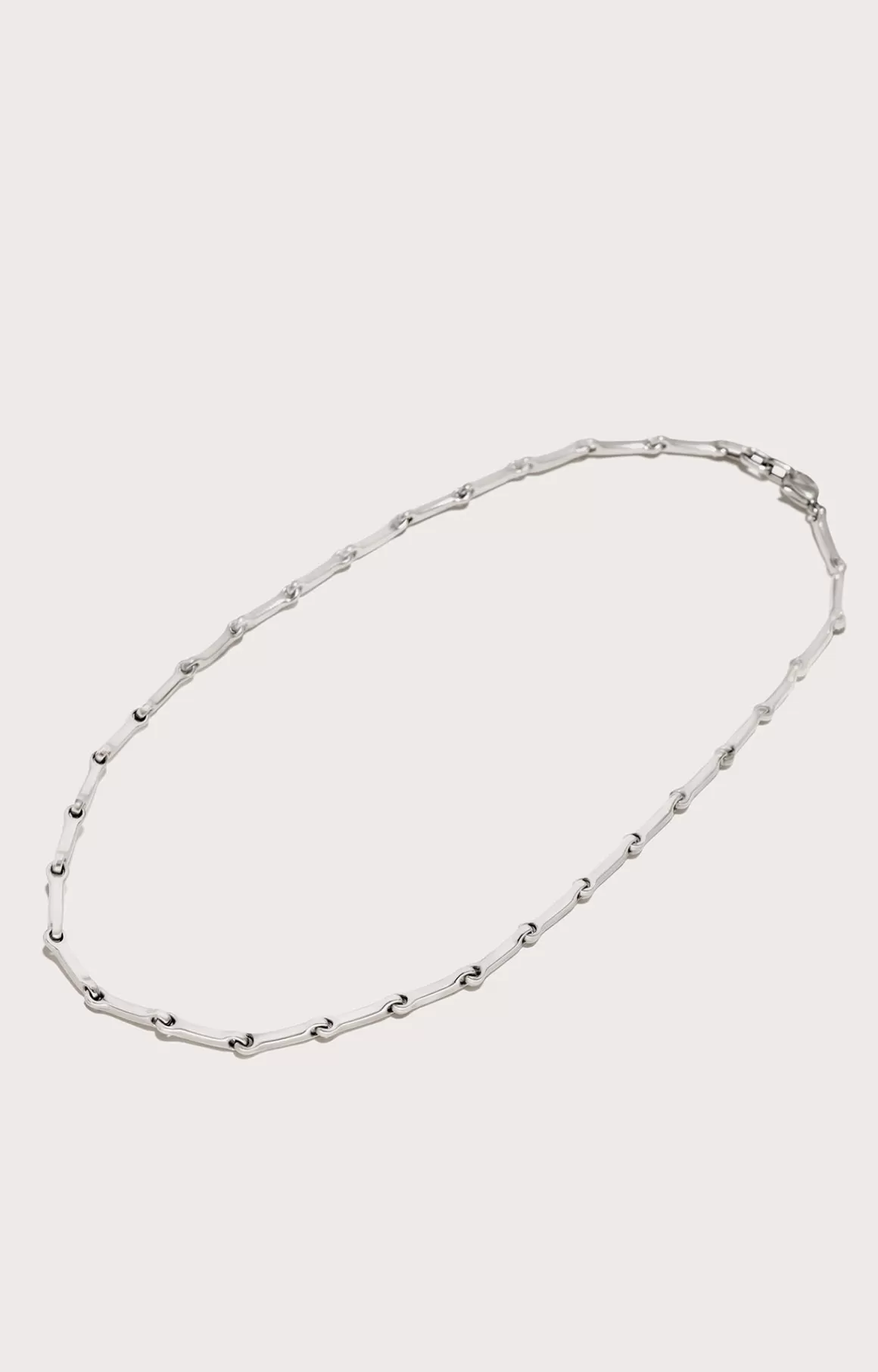 Jewellery^Bikkembergs Men's Necklace With Hammered Effect white