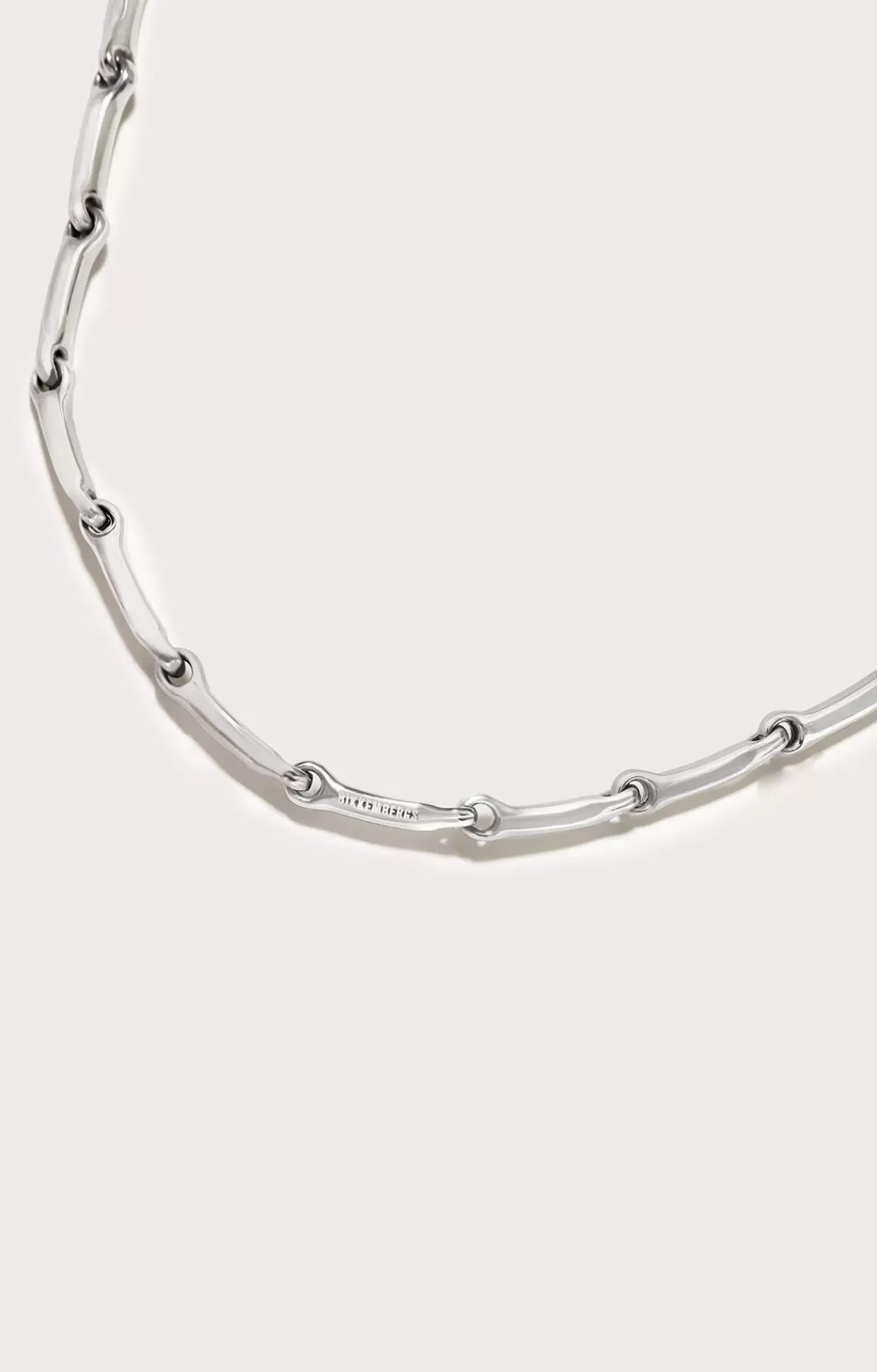 Jewellery^Bikkembergs Men's Necklace With Hammered Effect white