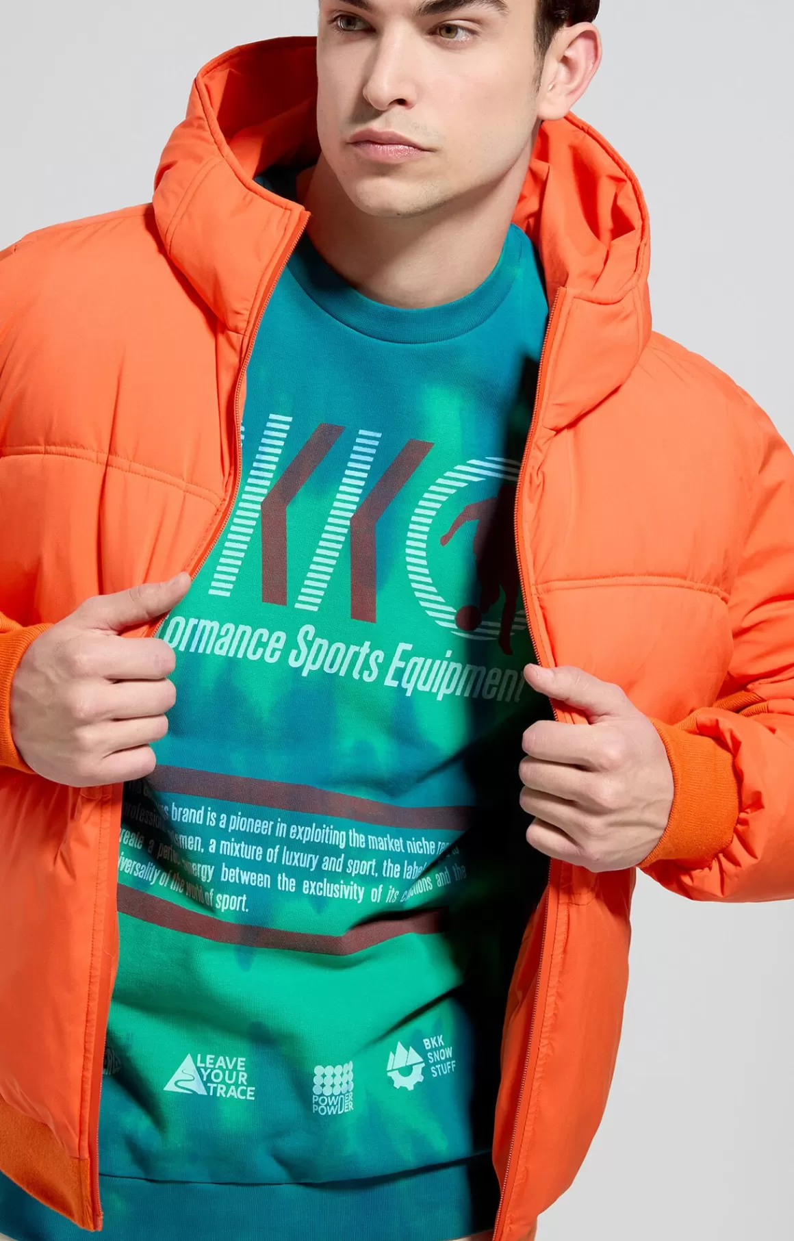 Sweaters^Bikkembergs Men's Overdyed Sweatshirt electric blue lemonade/blarney