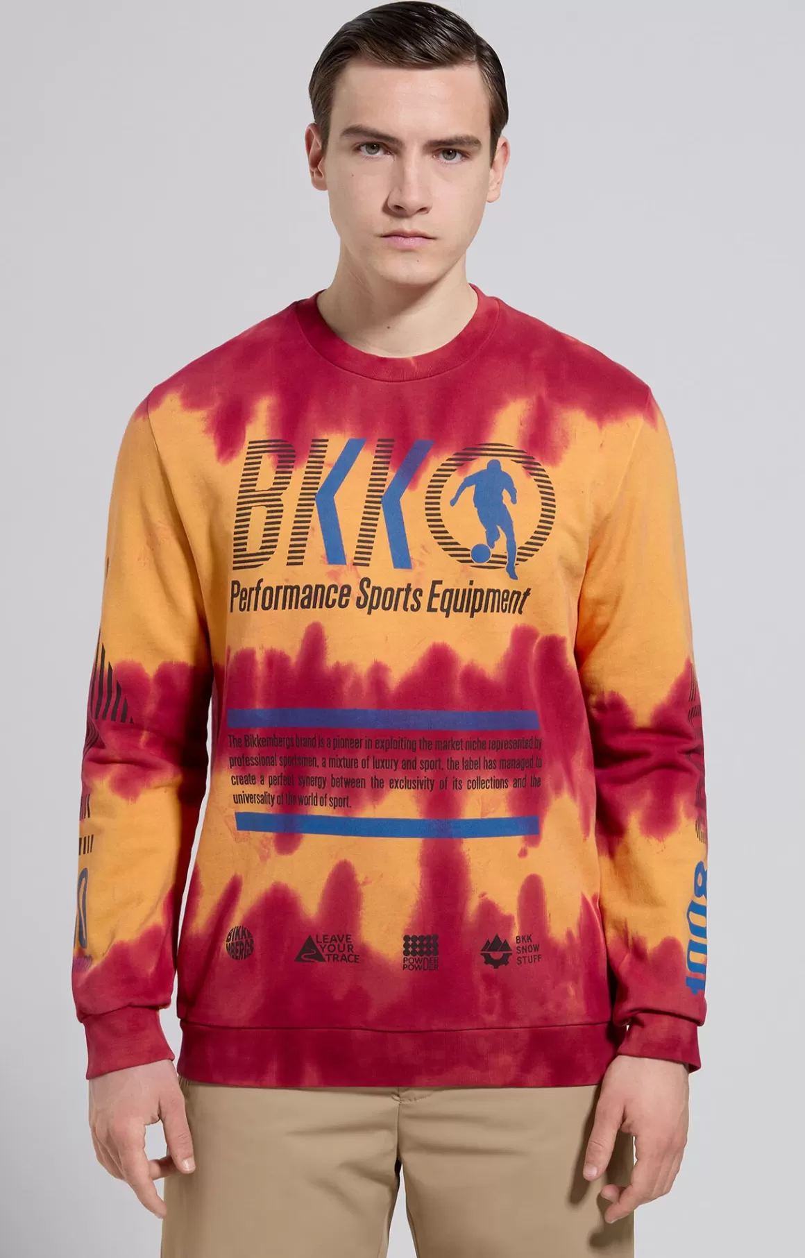 Sweaters^Bikkembergs Men's Overdyed Sweatshirt festival fucsia/sulphur