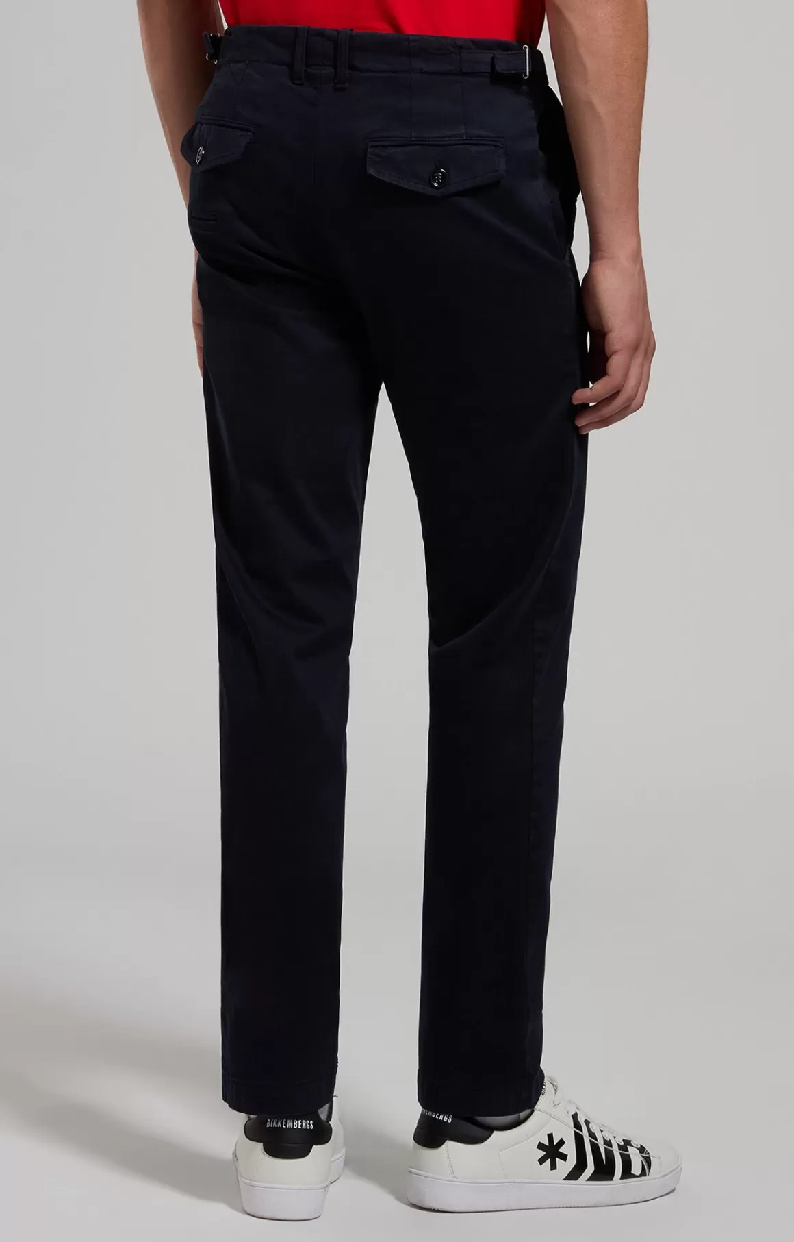 Pants^Bikkembergs Men's Pants With Belt blue graphite