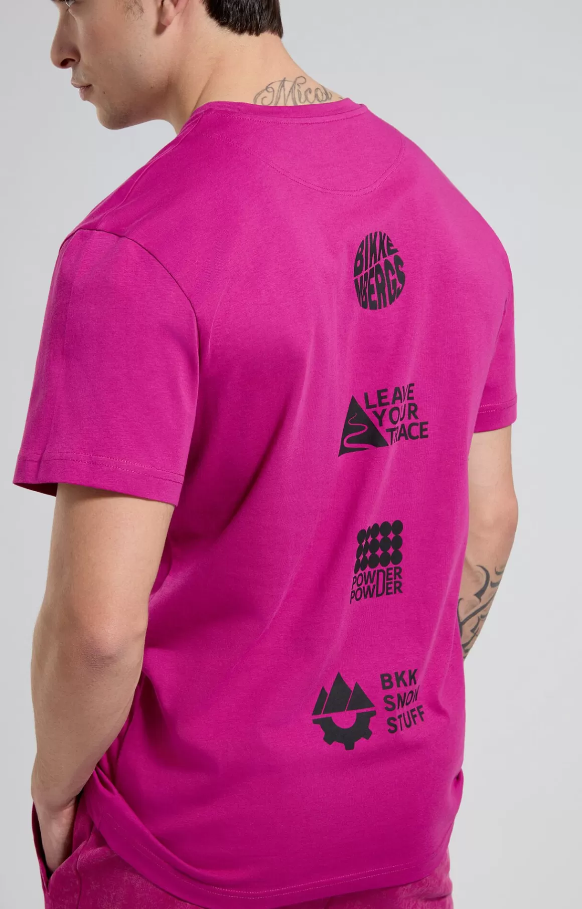 T-Shirts^Bikkembergs Men's Print T-shirt festival fuchsia