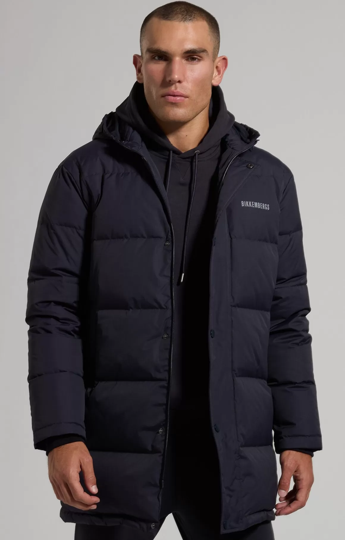 Blazers & Jackets^Bikkembergs Men's Puffer With Reflective Detail blue graphite